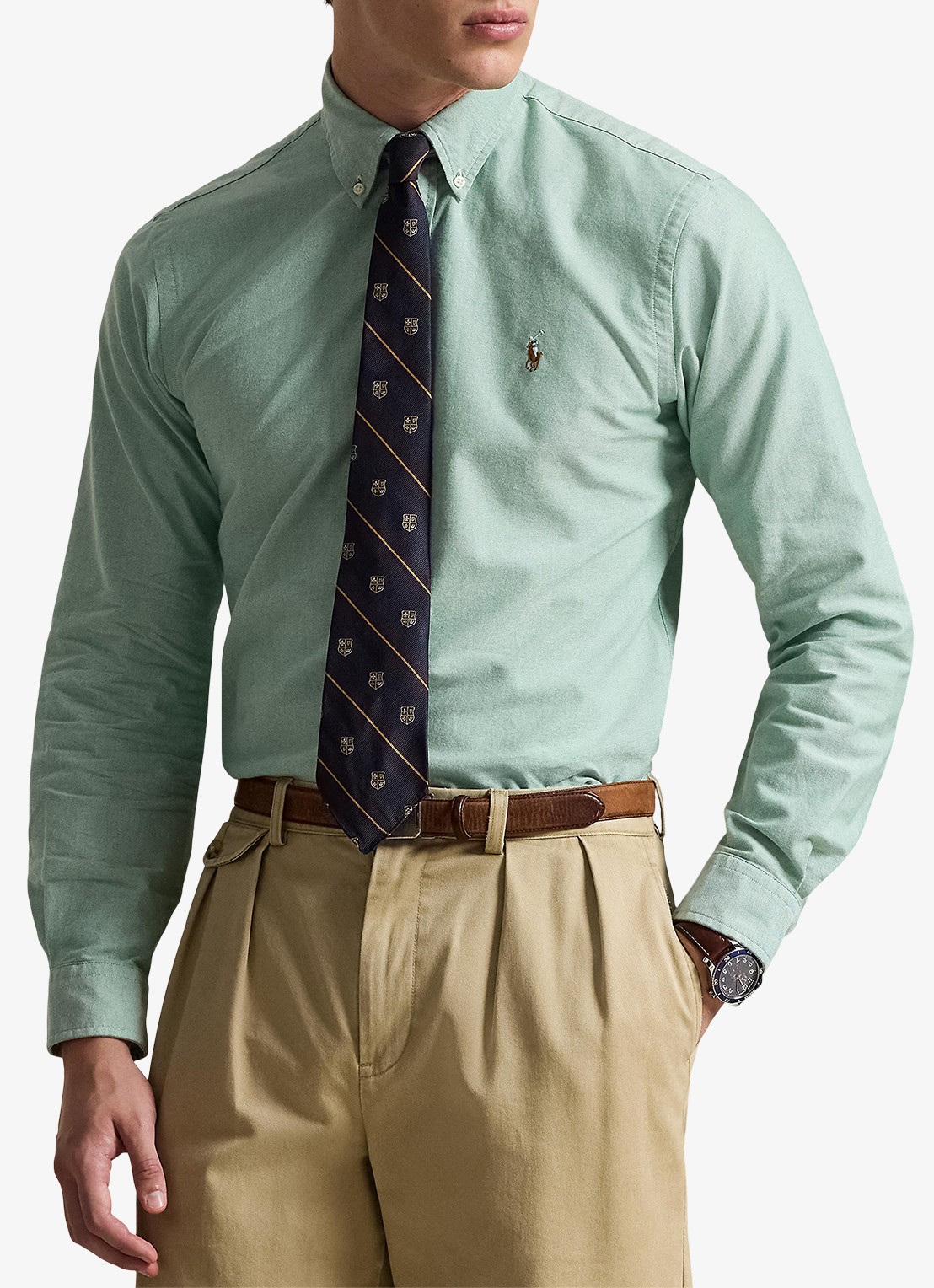Ralph Lauren Custom fit Oxford overhemd - detail 4 cruise green