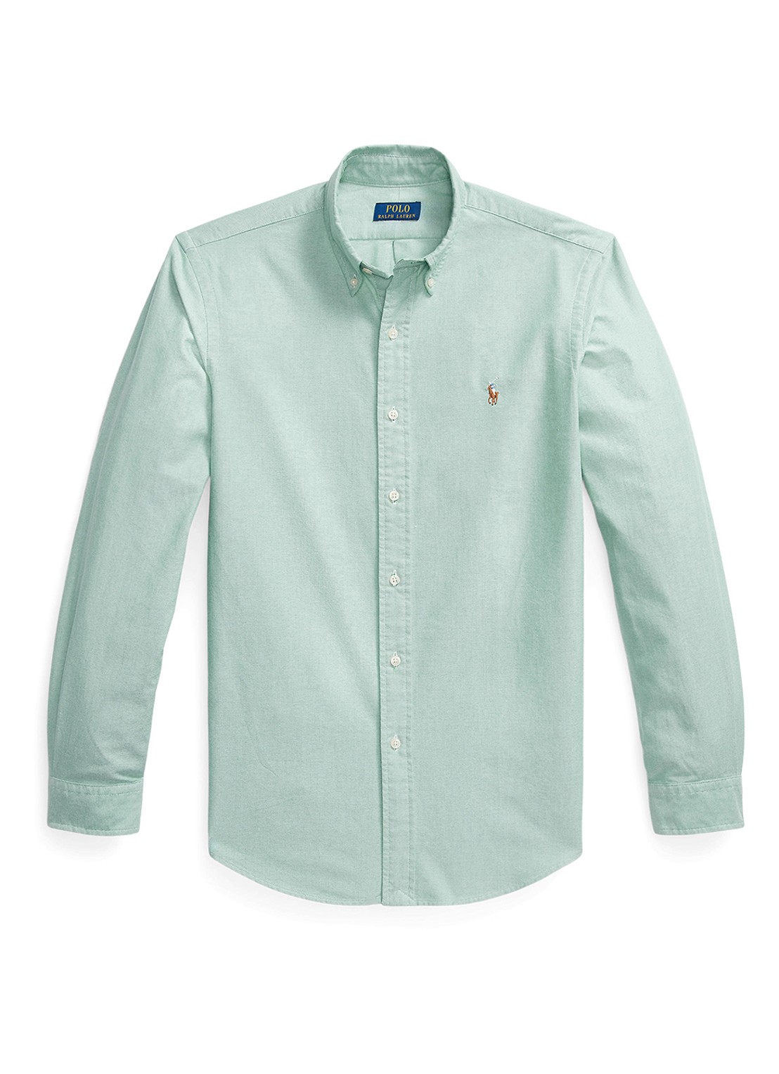 Ralph Lauren Custom fit Oxford overhemd - voorkant 2 cruise green