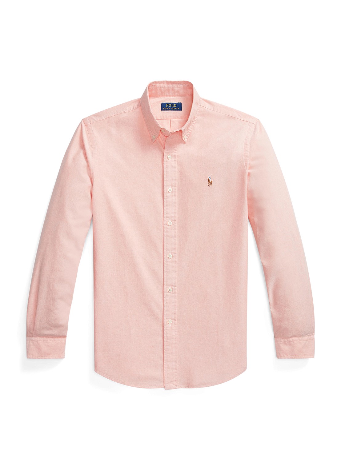 Ralph Lauren Custom fit Oxford overhemd - voorkant peach