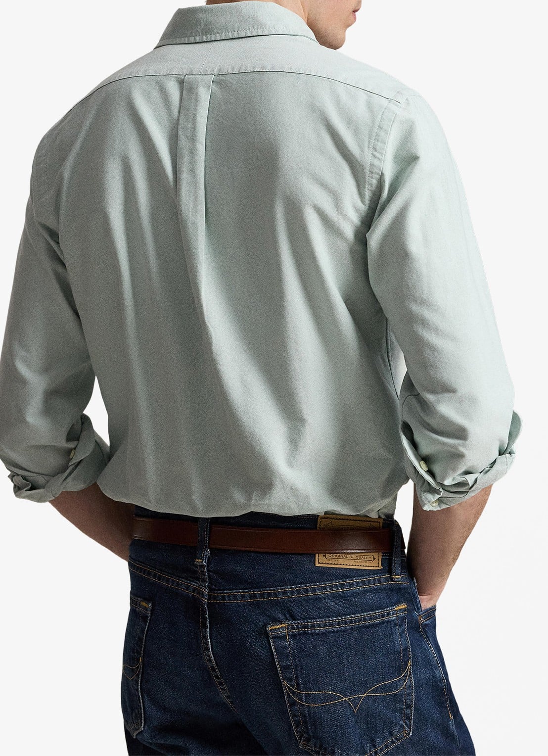 Ralph Lauren Custom fit Oxford overhemd - achterkant 5 faded mint-31r6