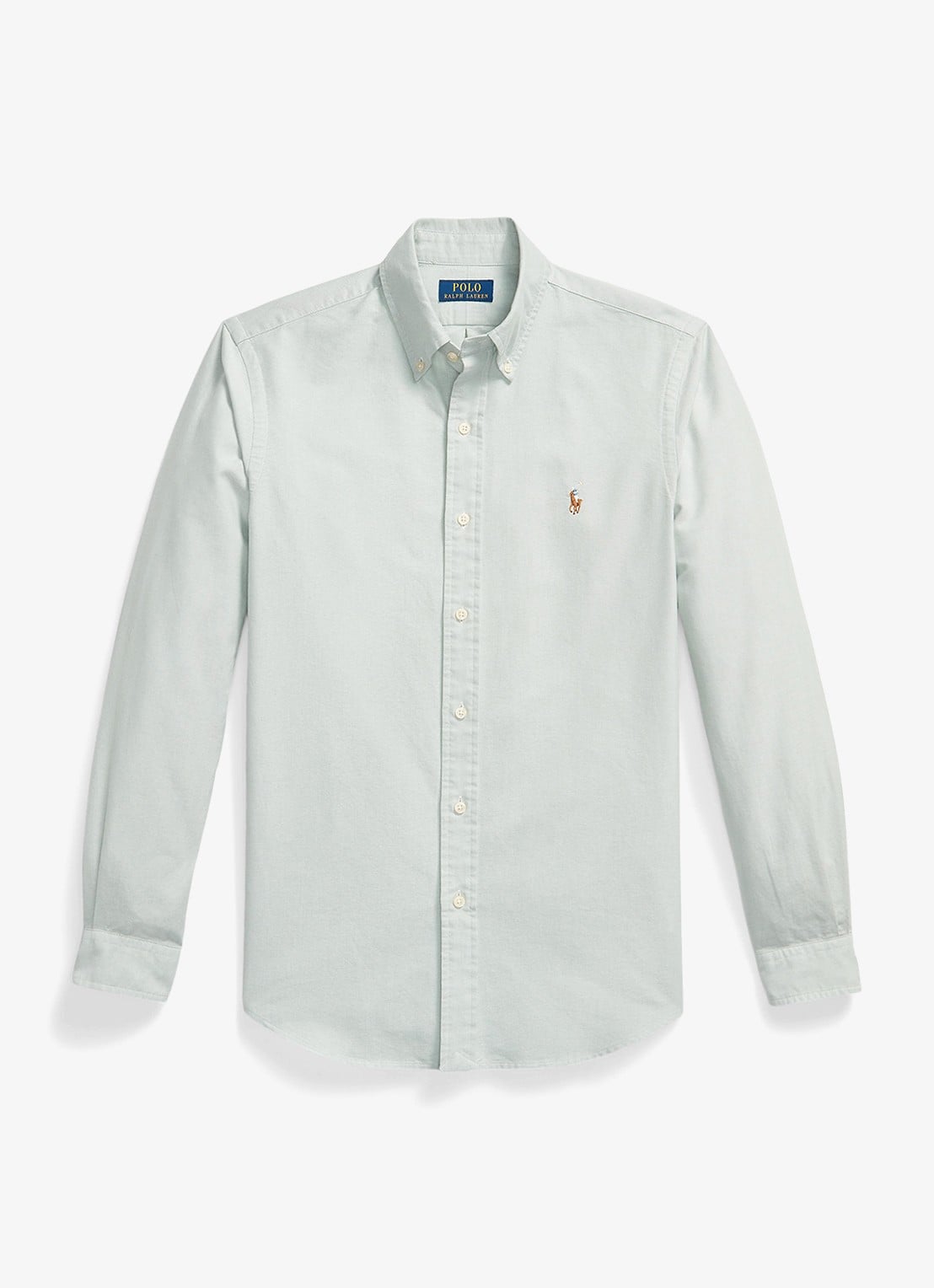 Ralph Lauren Custom fit Oxford overhemd - voorkant 3 faded mint-31r6