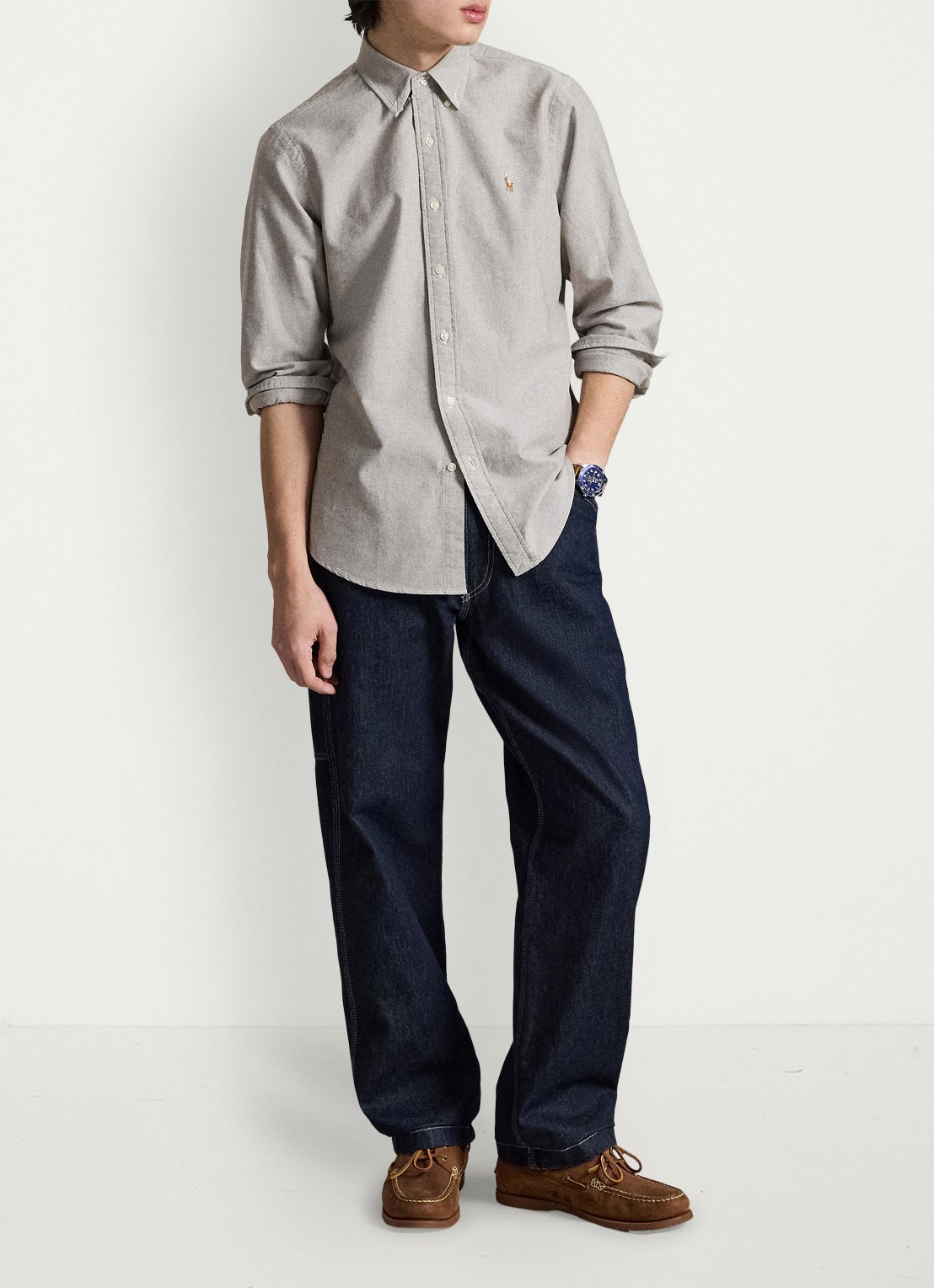 Ralph Lauren Custom fit Oxford overhemd - detail nutmeg brwn zxw5 / bruin