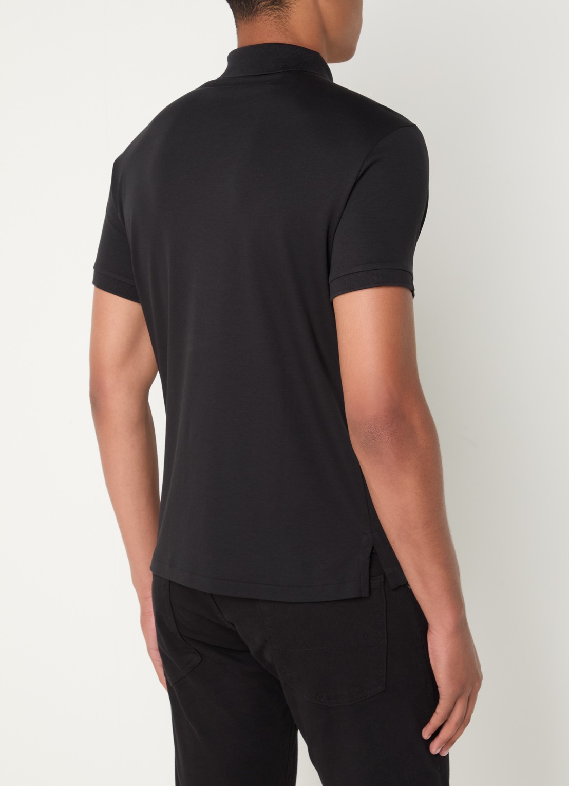 Ralph Lauren Custom slim fit polo met logo - achterkant 2 polo black / zwart