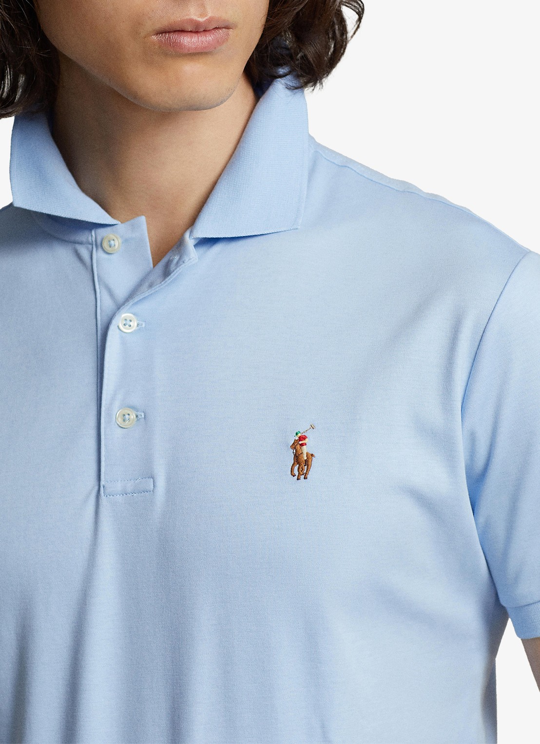 Ralph Lauren Custom slim fit polo met logo - detail 5 office  blue