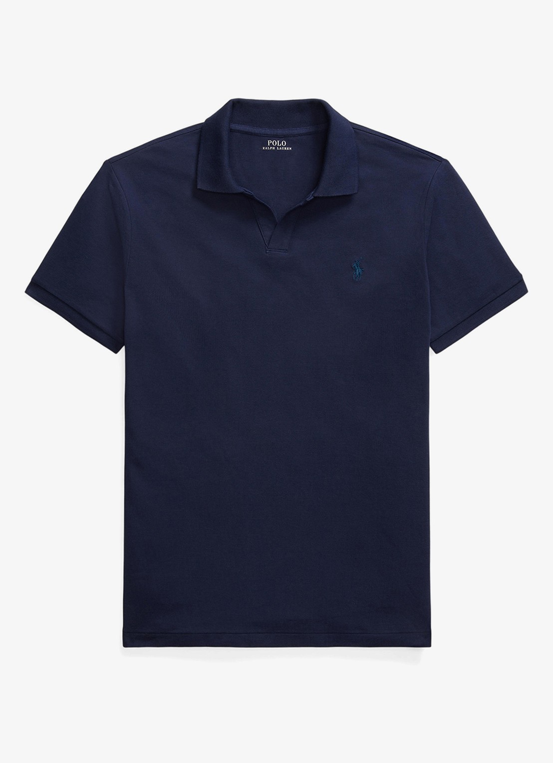 Ralph Lauren Custom slim fit polo met logoborduring - voorkant 4 refined navy/c7587-3nmc