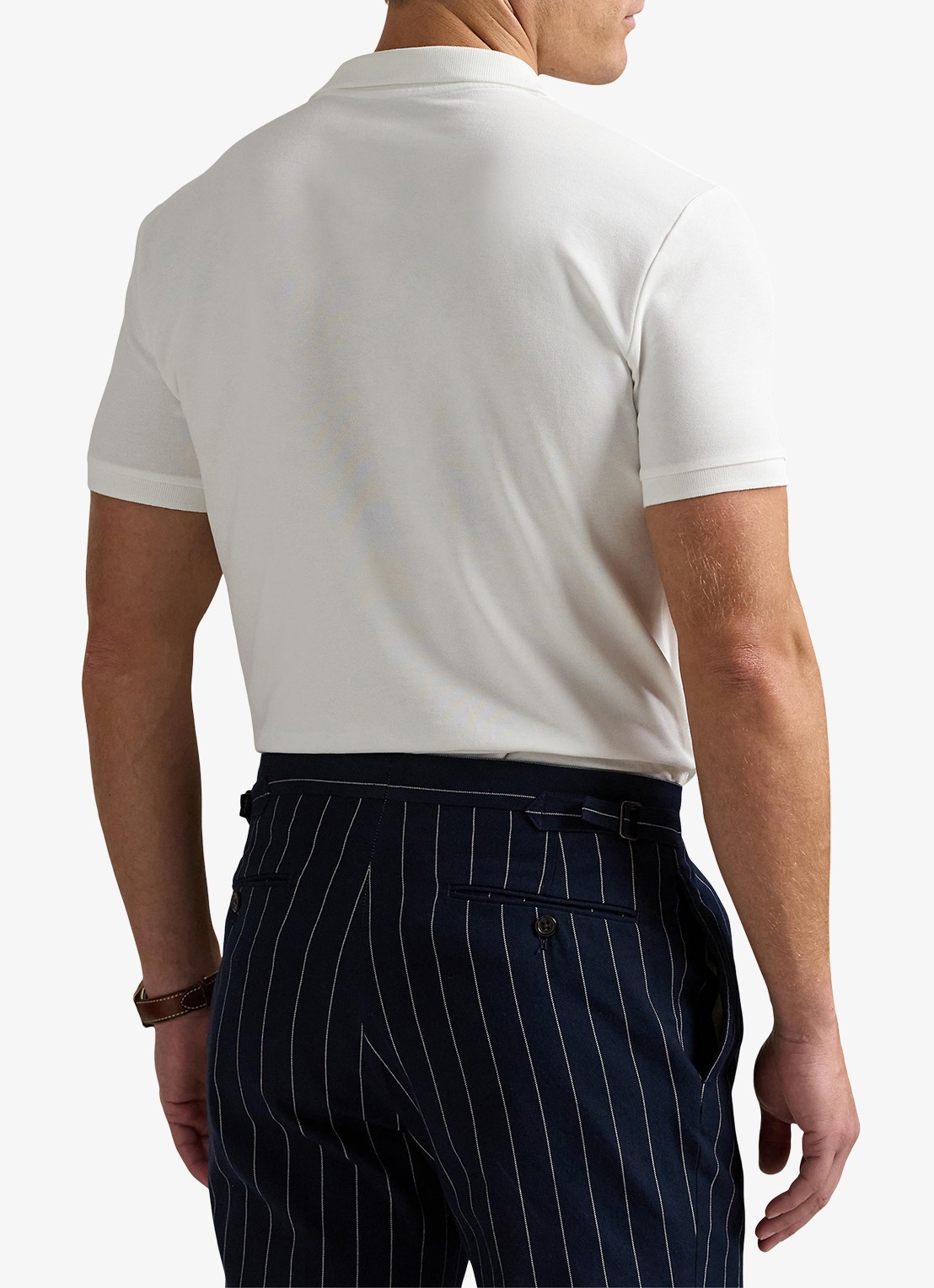 Ralph Lauren Custom slim fit polo met logoborduring - achterkant 3 white/c1730-3nmb