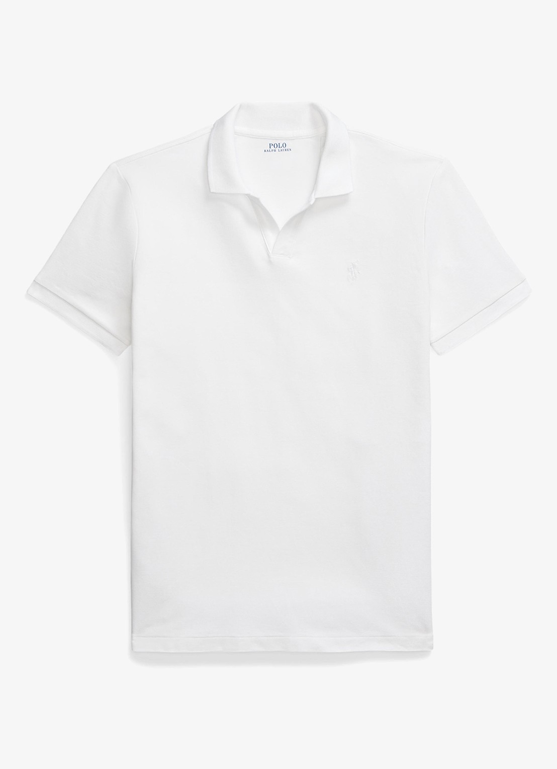 Ralph Lauren Custom slim fit polo met logoborduring - voorkant 4 white/c1730-3nmb