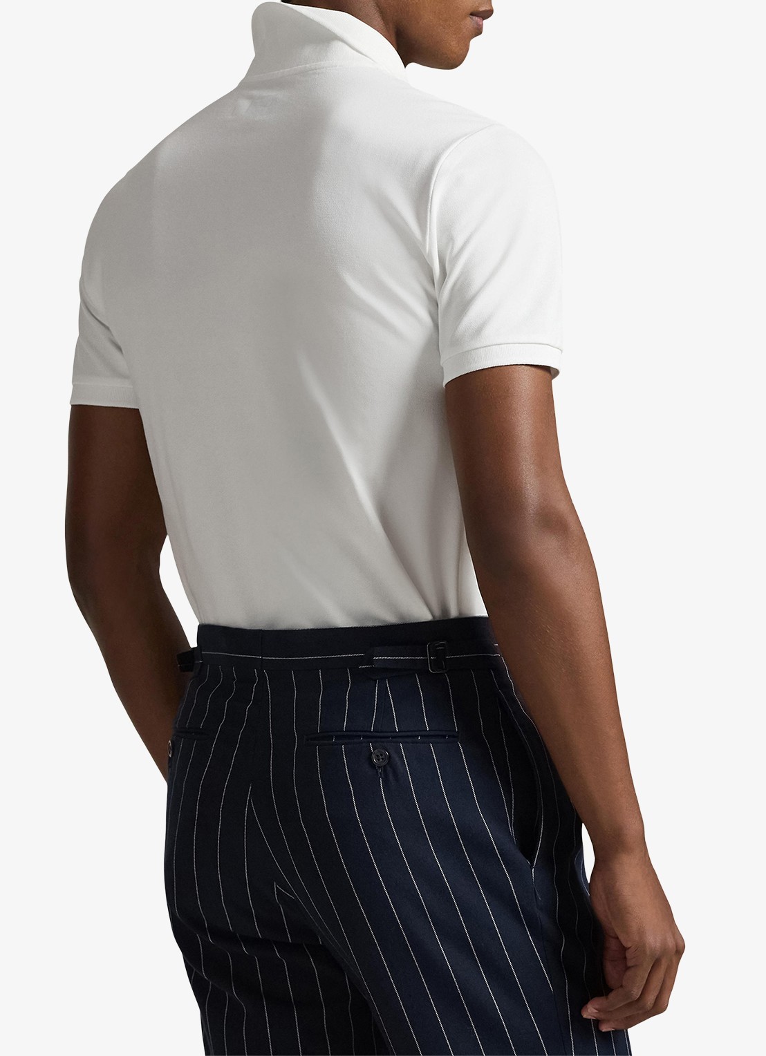 Ralph Lauren Custom slim fit polo met stretch - achterkant 5 wit