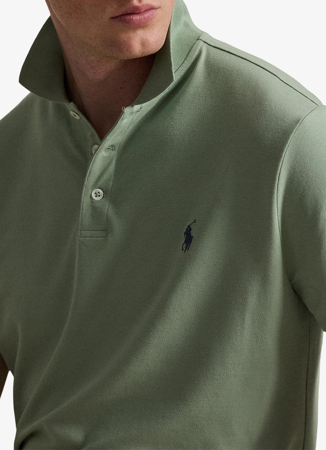 Ralph Lauren Custom slim fit polo met stretch - detail 5 light green / lichtgroen