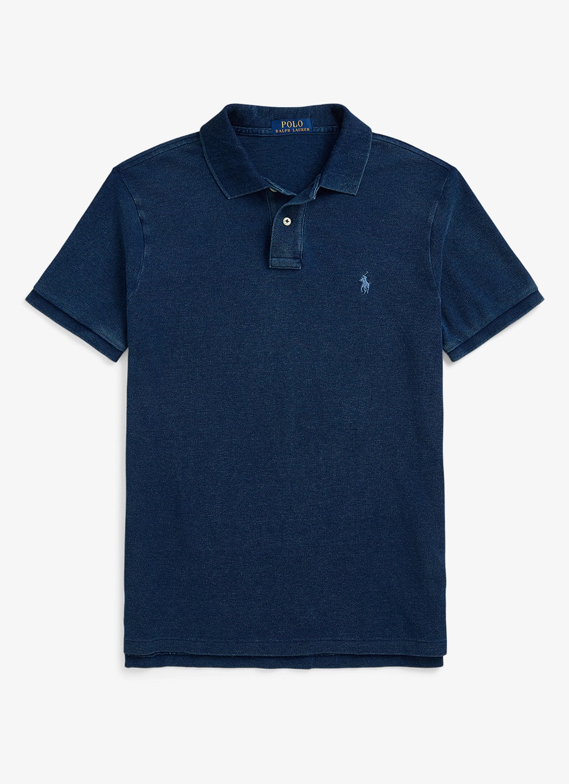 Ralph Lauren Custom slim fit polo van piqué katoen met logo - voorkant 2 dark indigo / donkerblauw