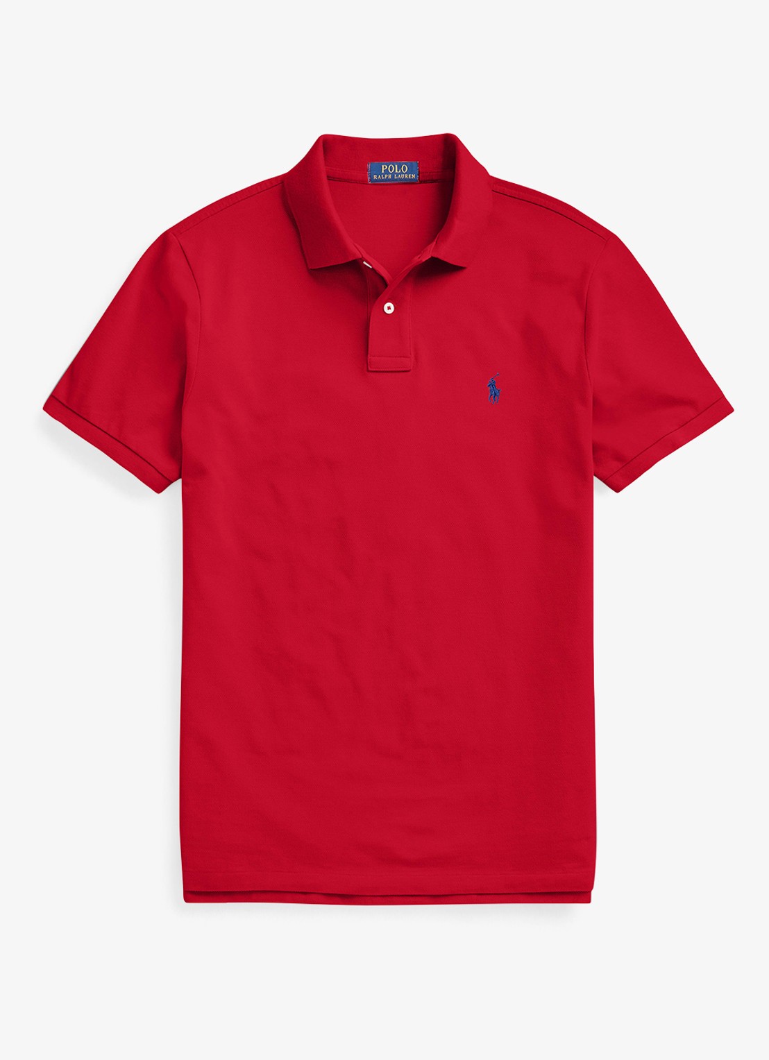 Ralph Lauren Custom slim fit polo van piqué katoen met logoborduring - voorkant 2 rl2000 red / rood