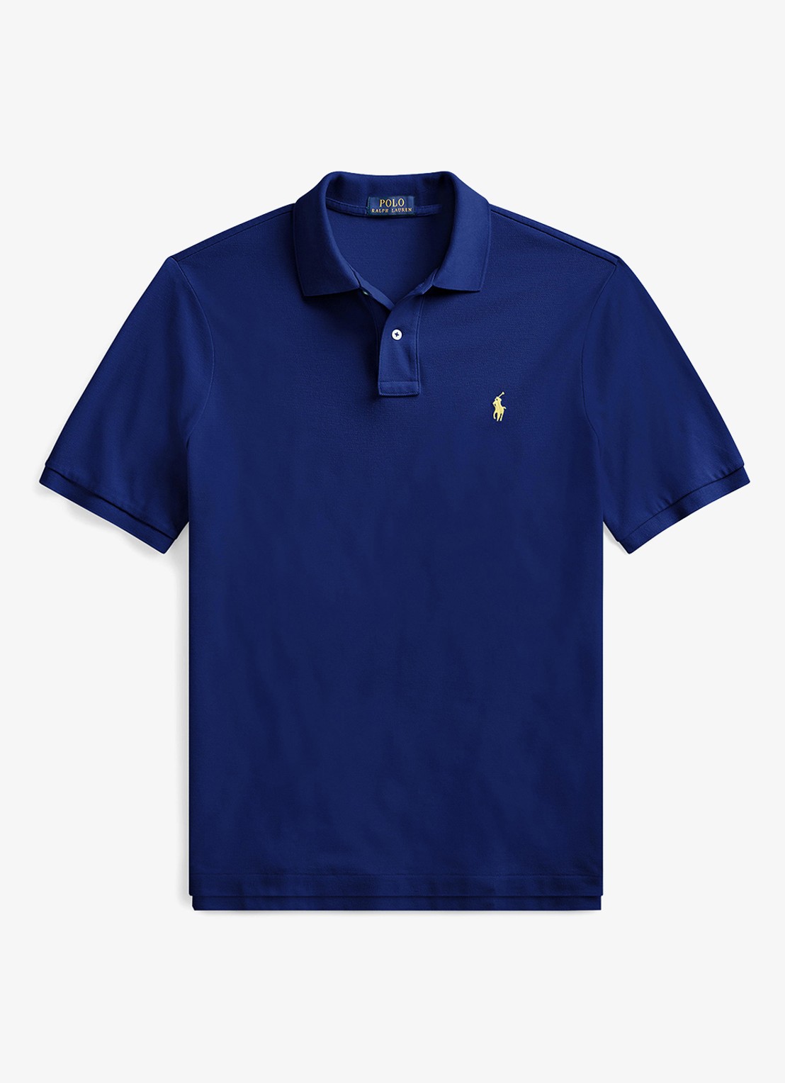 Ralph Lauren Custom slim fit polo van piqué katoen met logoborduring - voorkant 2 fall royal/c1229