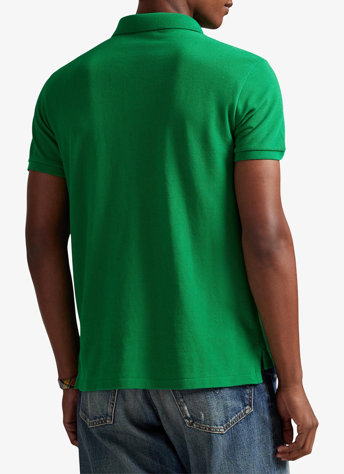 Ralph Lauren Custom slim fit polo van piqué katoen met logoborduring - achterkant billiard/c7315
