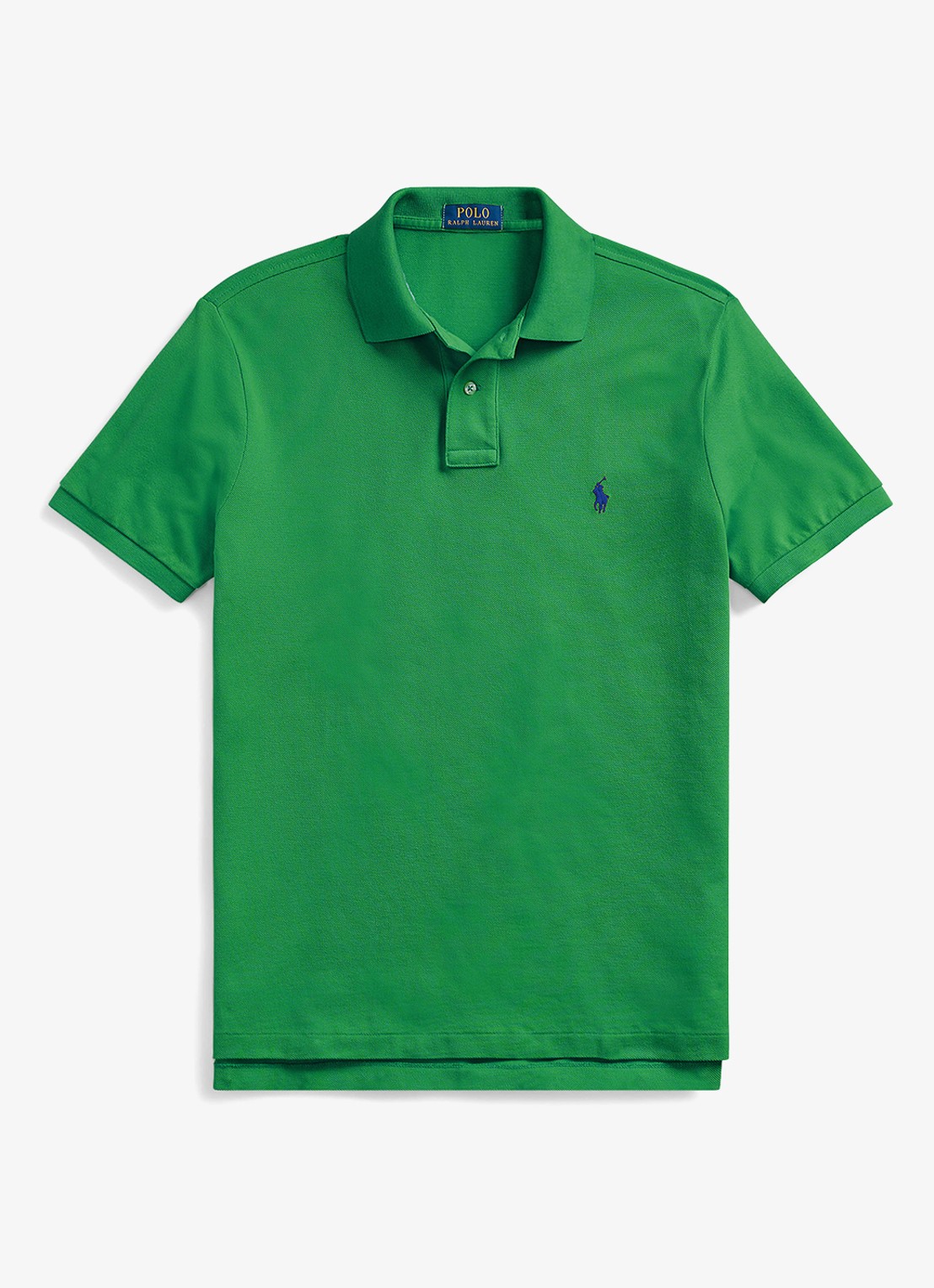 Ralph Lauren Custom slim fit polo van piqué katoen met logoborduring - voorkant 4 billiard/c7315