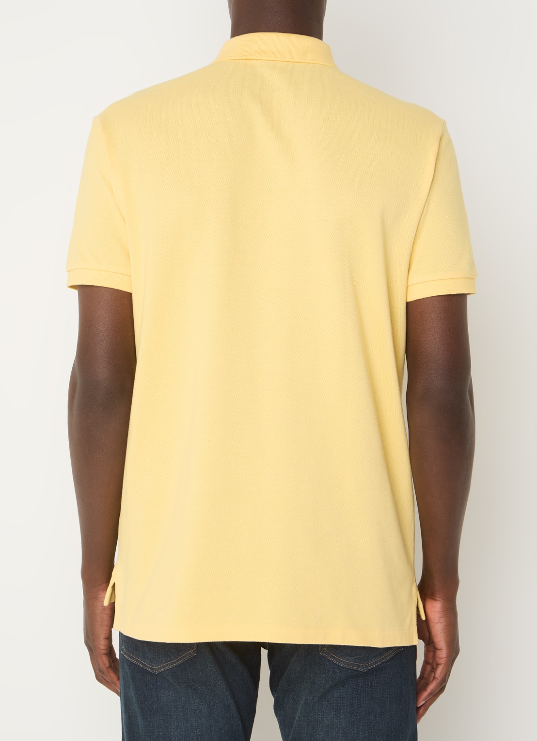 Ralph Lauren Custom slim fit polo van piqué katoen met logoborduring - achterkant 4 corn yellow/c6103