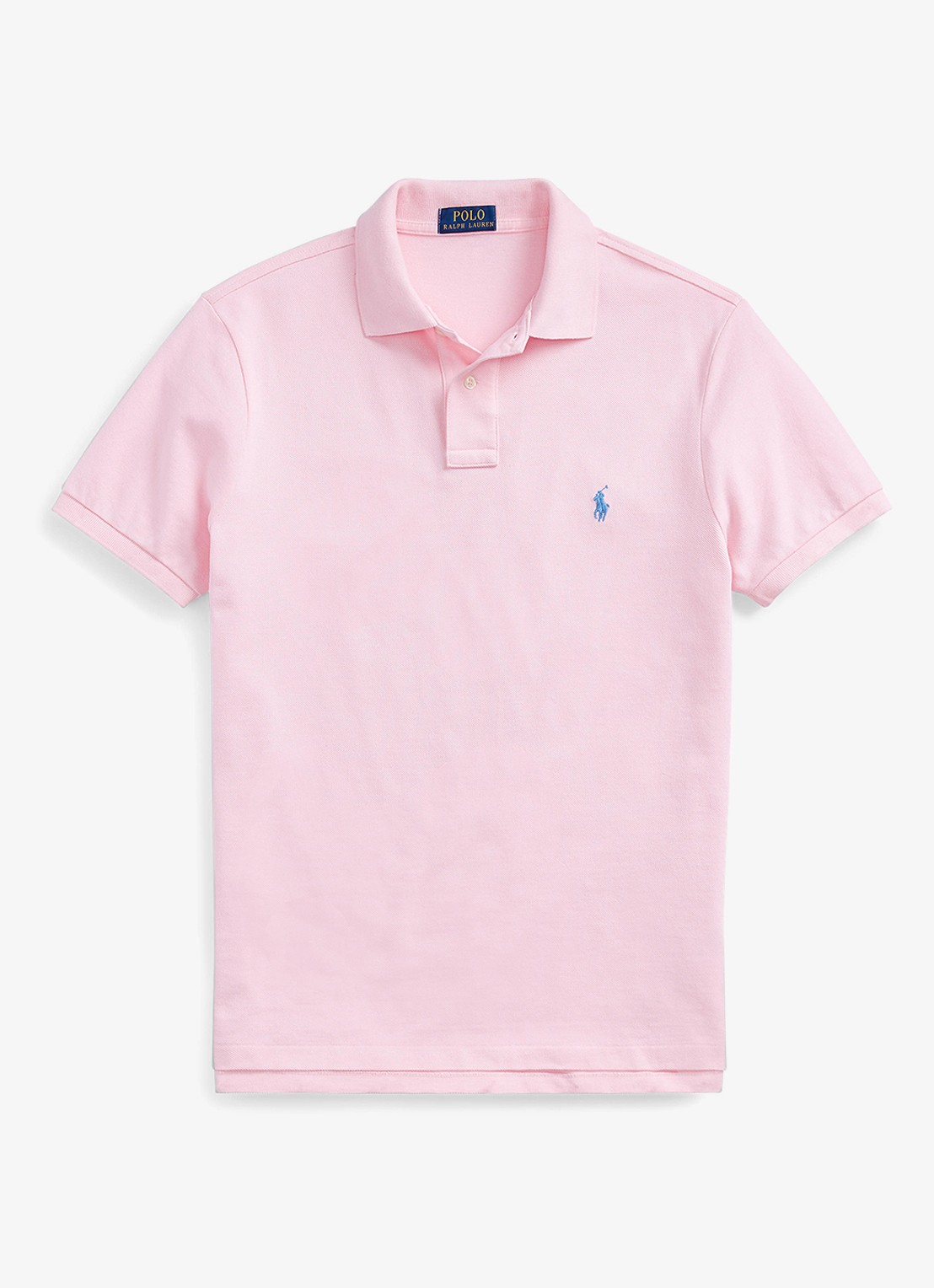 Ralph Lauren Custom slim fit polo van piqué katoen met logoborduring - voorkant 3 carmel pink / lichtroze