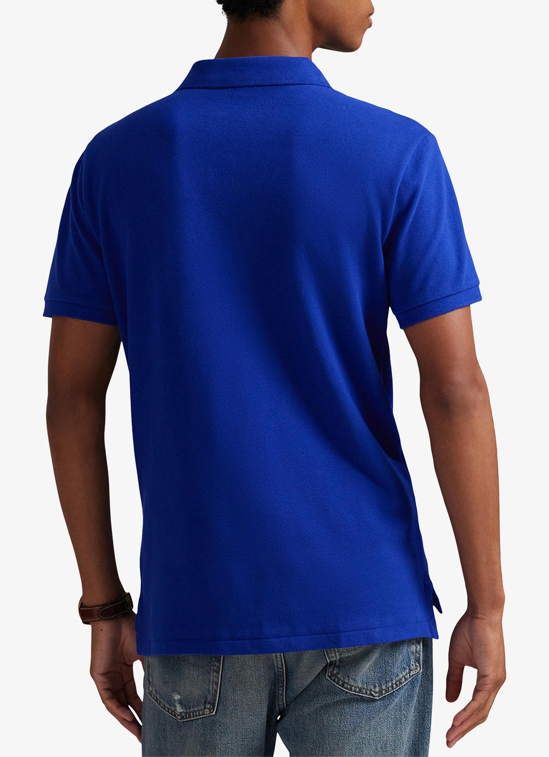 Ralph Lauren Custom slim fit polo van piqué katoen met logoborduring - achterkant 6 heritage royal/c3870
