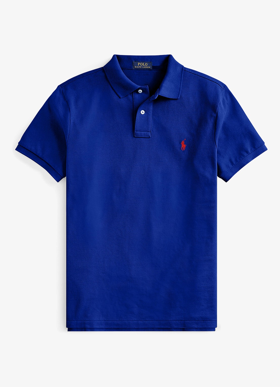 Ralph Lauren Custom slim fit polo van piqué katoen met logoborduring - voorkant heritage royal/c3870