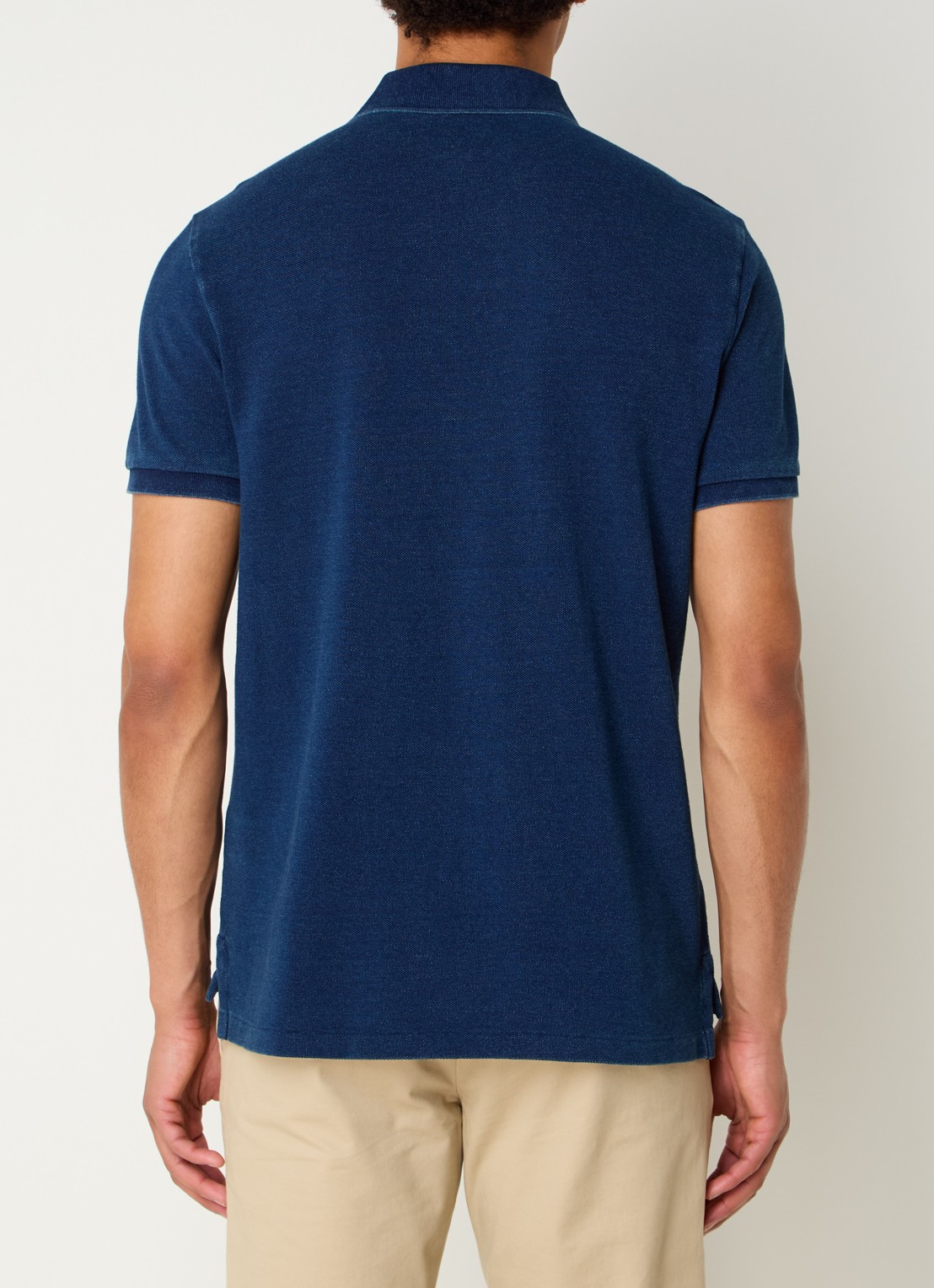 Ralph Lauren Custom slim fit polo van piqué katoen - achterkant 4 dark indigo/c7503