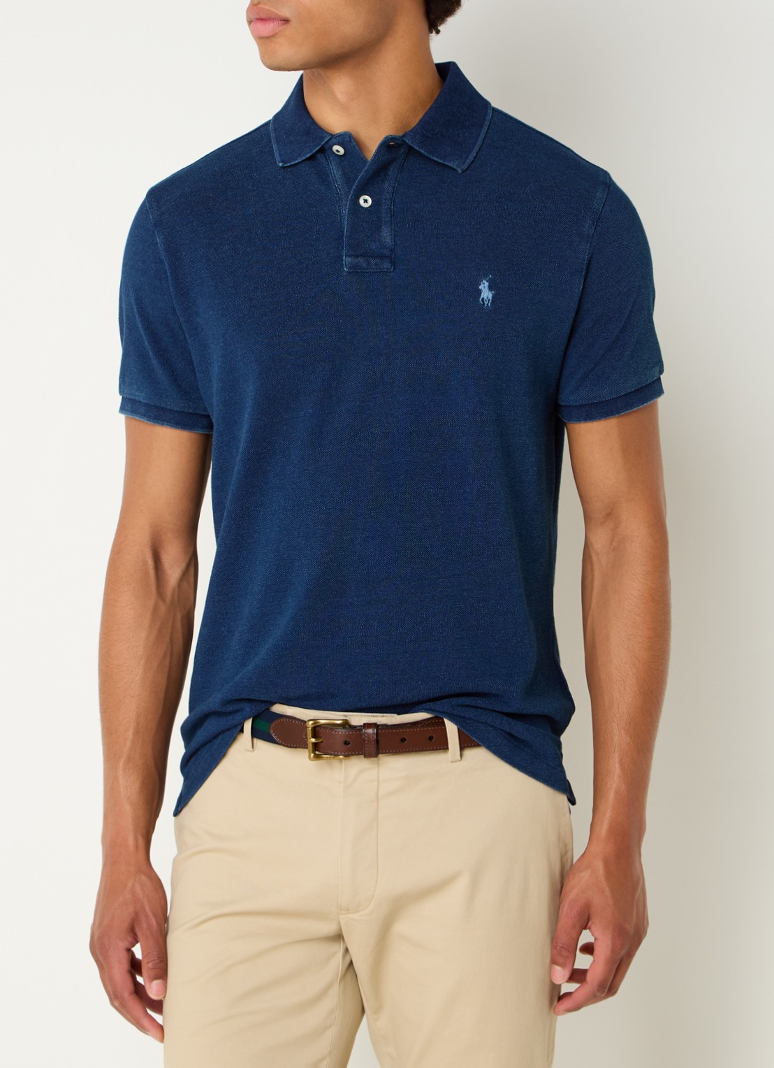 Ralph Lauren Custom slim fit polo van piqué katoen - detail dark indigo/c7503