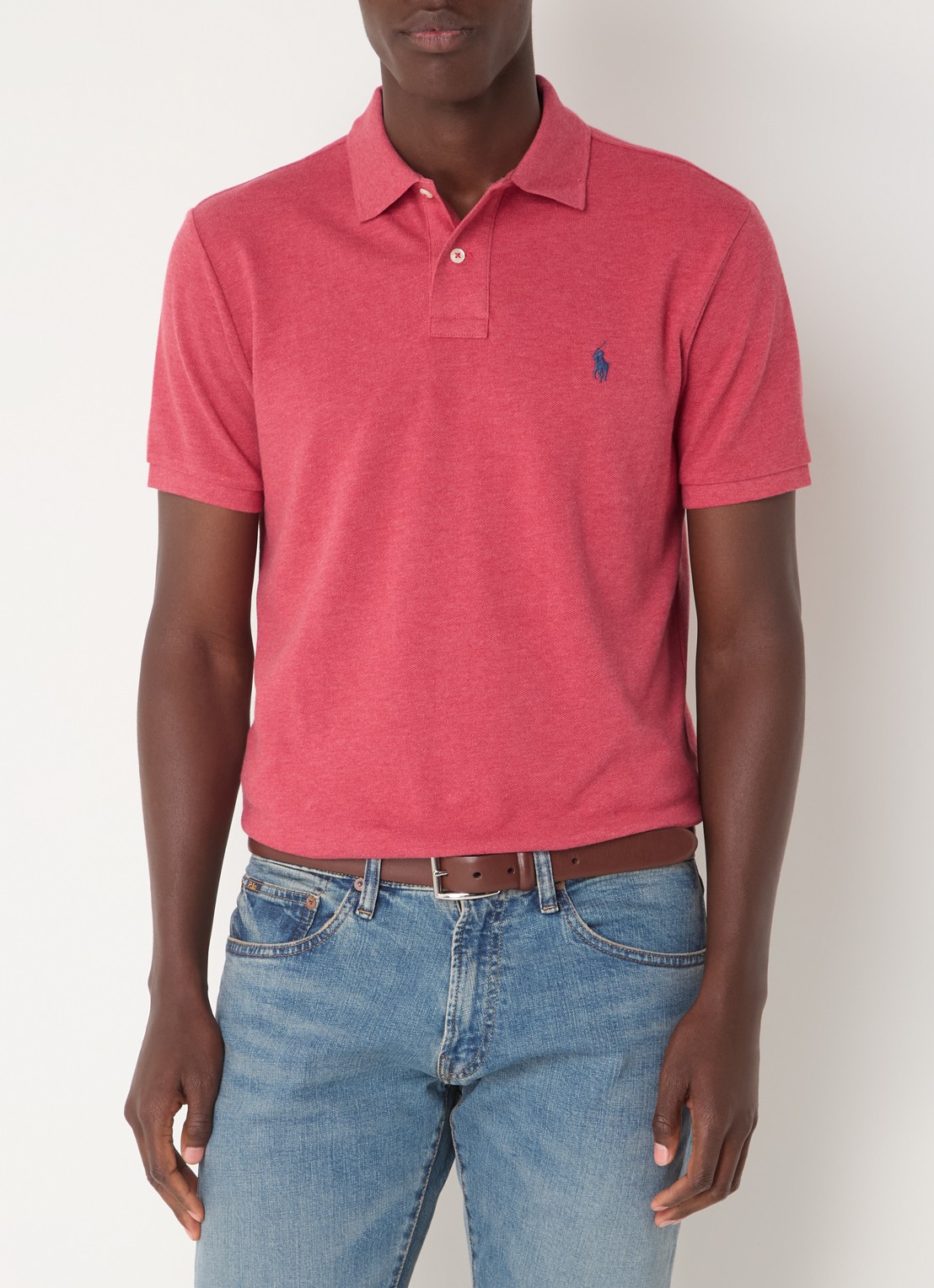 Ralph Lauren Custom slim fit polo van piqué katoen - detail 3 ruby heather/c7976