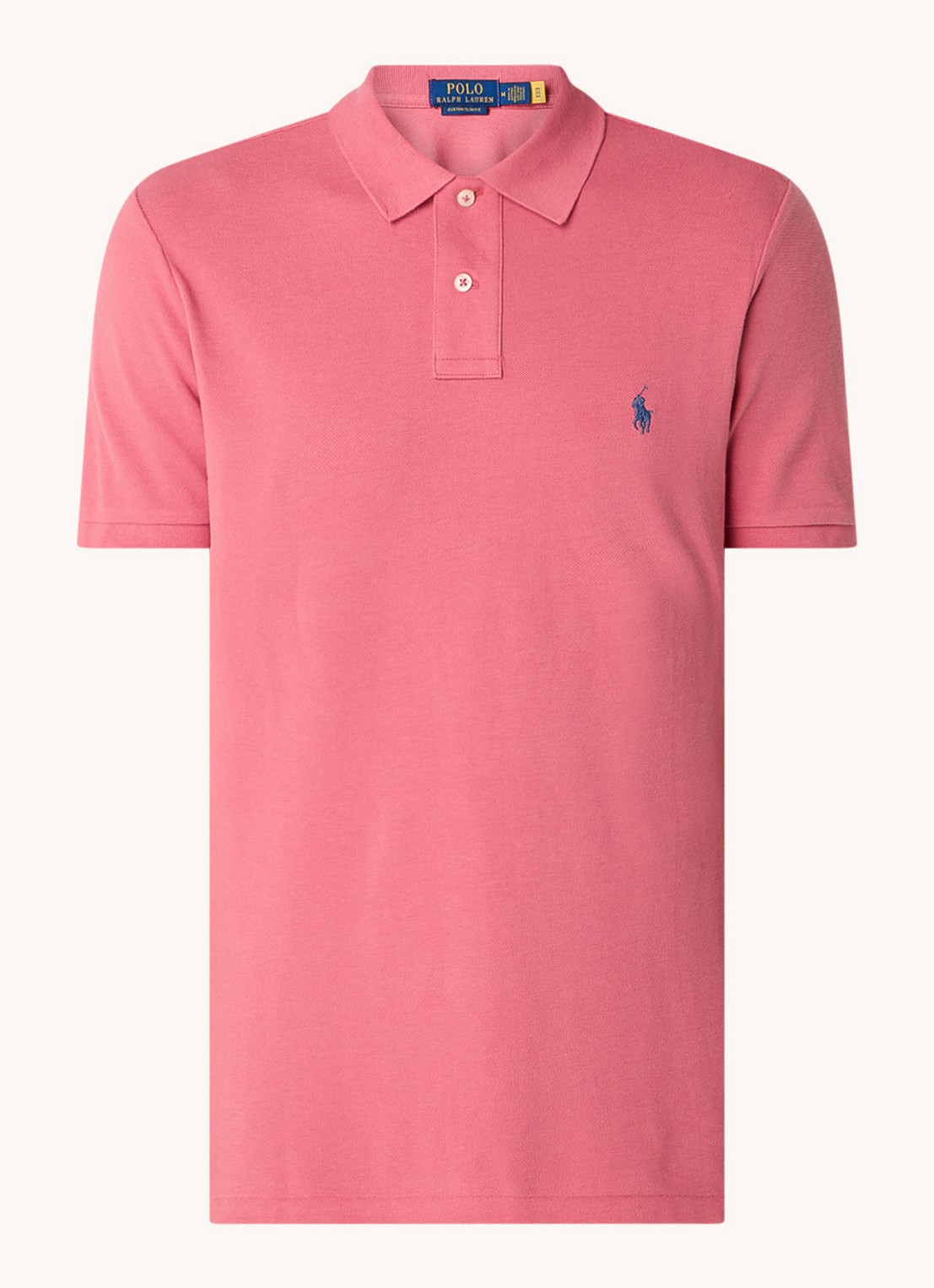 Ralph Lauren Custom slim fit polo van piqué katoen - voorkant adirondack berry