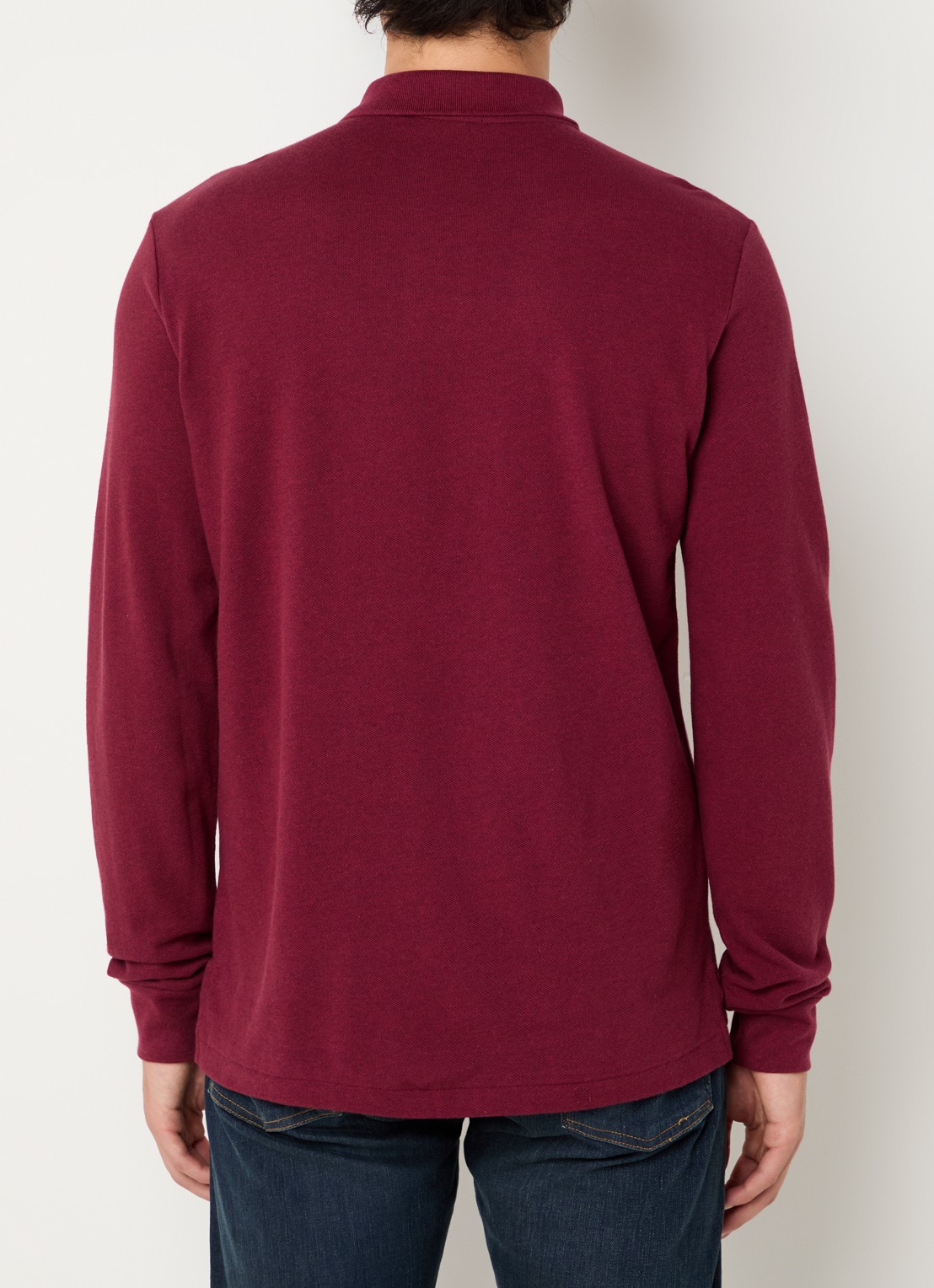 Ralph Lauren Custom slim fit polo van piqué katoen - achterkant 2 vintage port heather