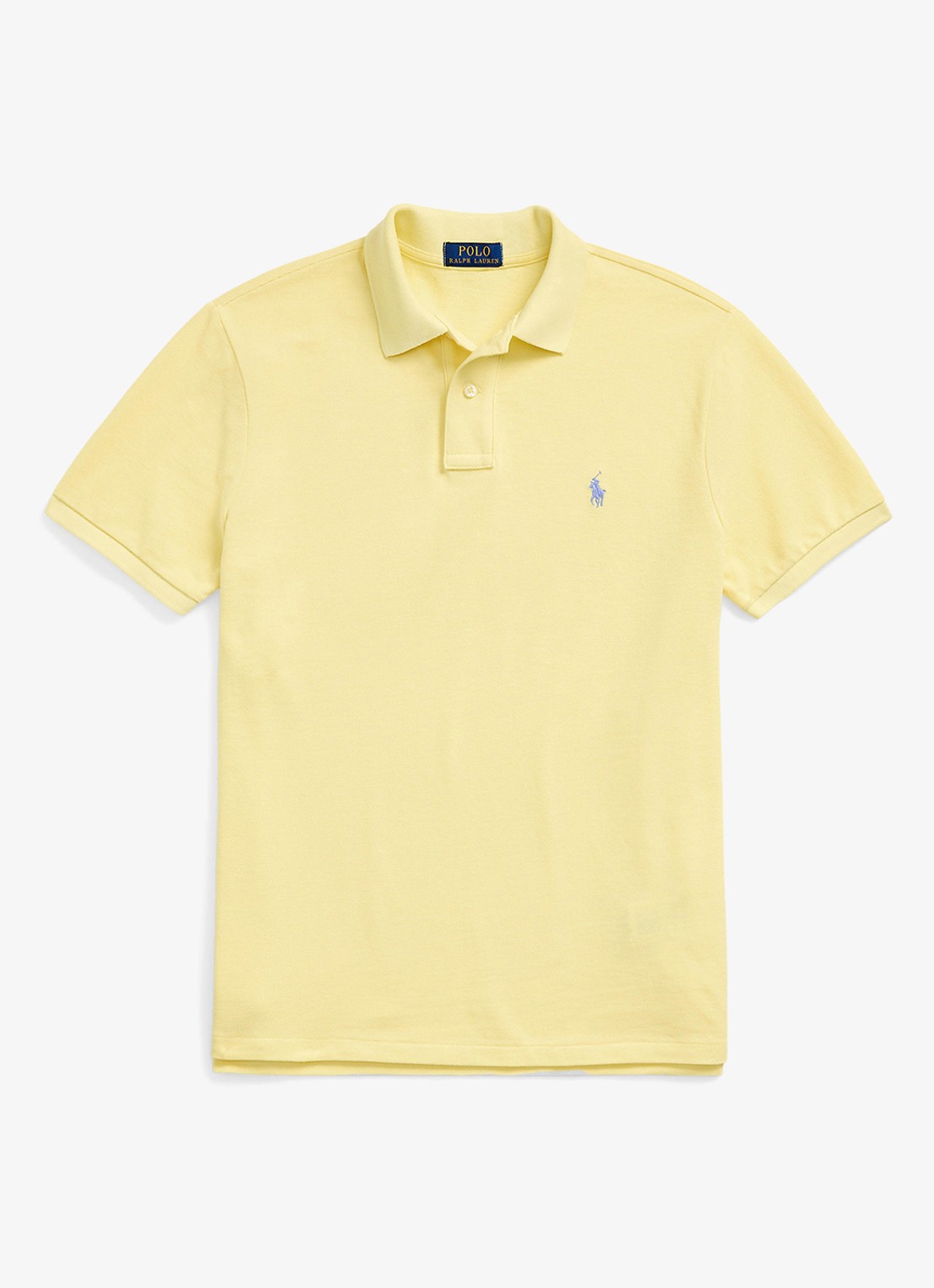 Ralph Lauren Custom slim fit polo van piqué katoen - voorkant 2 resort gold / geel