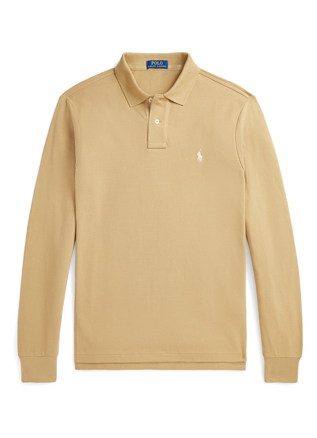 Ralph Lauren Custom slim fit polo van piqué katoen - voorkant 4 cafe tan/c8176-3x17