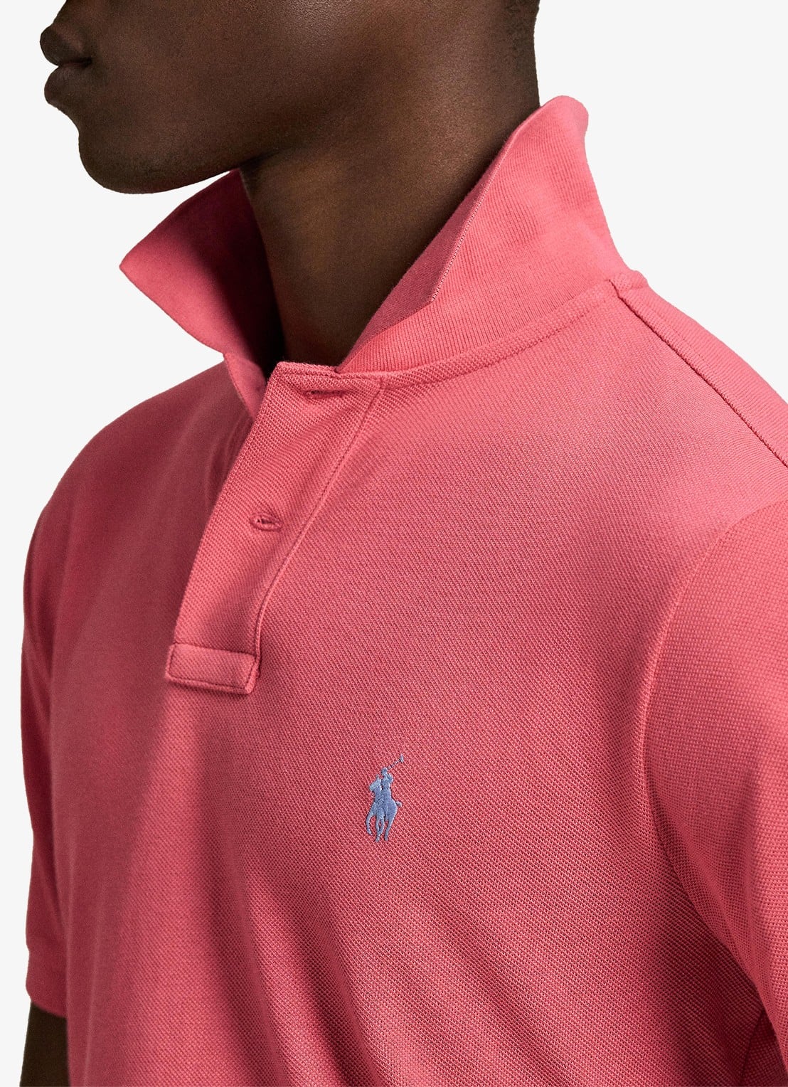 Ralph Lauren Custom slim fit polo van piqué katoen - detail 5 red sky - rood