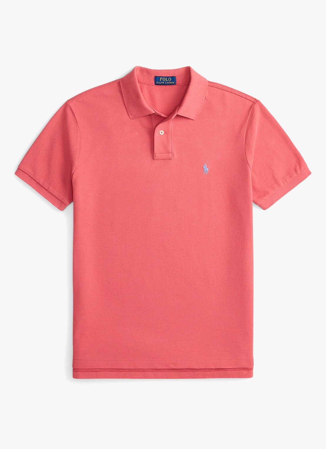 Ralph Lauren Custom slim fit polo van piqué katoen - voorkant red sky - rood