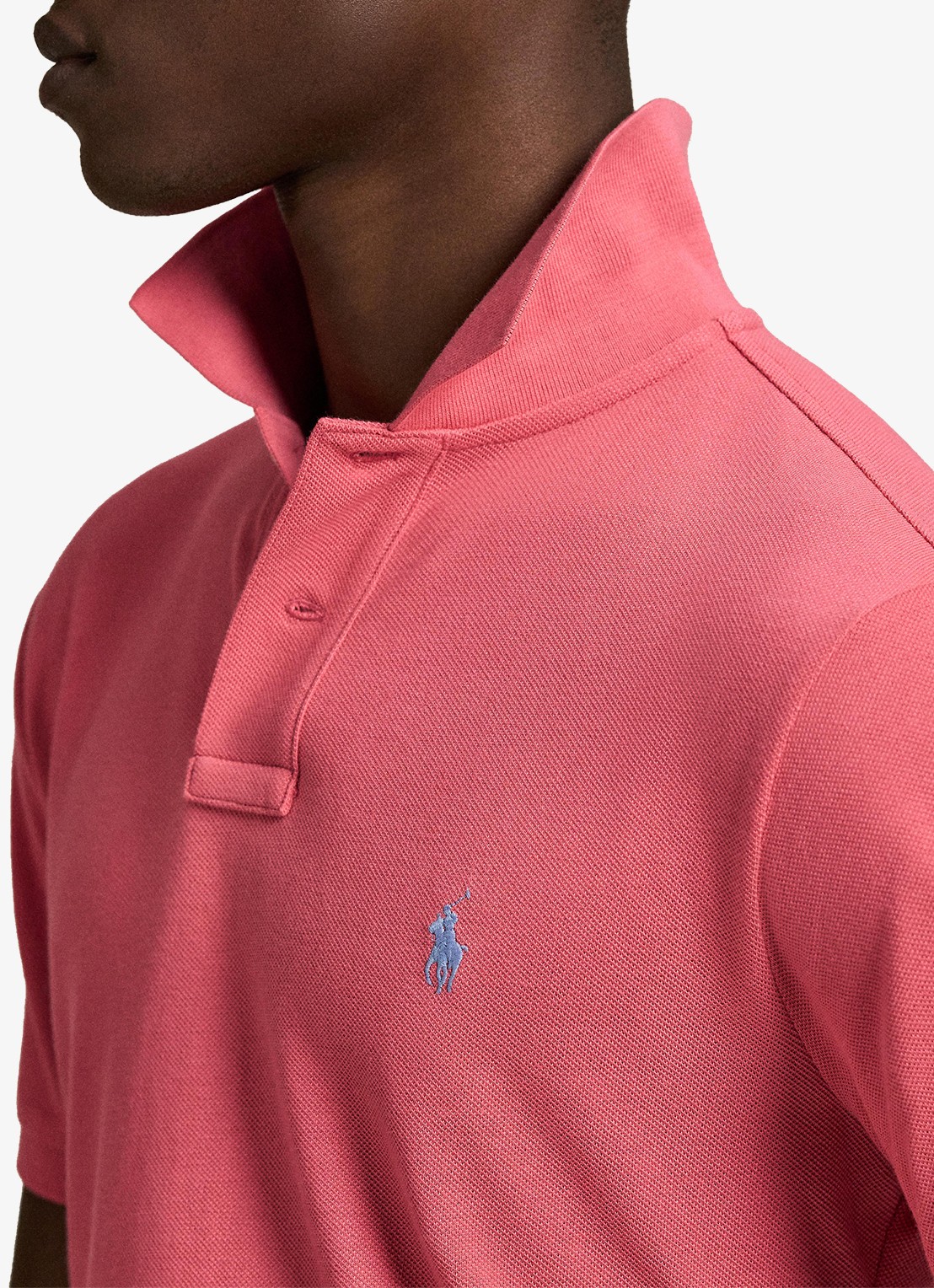 Ralph Lauren Custom slim fit polo van piqué katoen - detail 7 red sky - rood