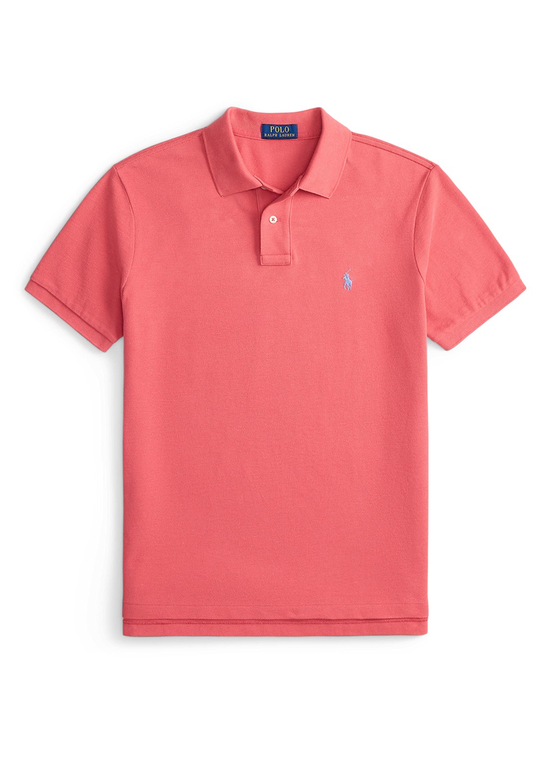 Ralph Lauren Custom slim fit polo van piqué katoen - voorkant 2 red sky - rood
