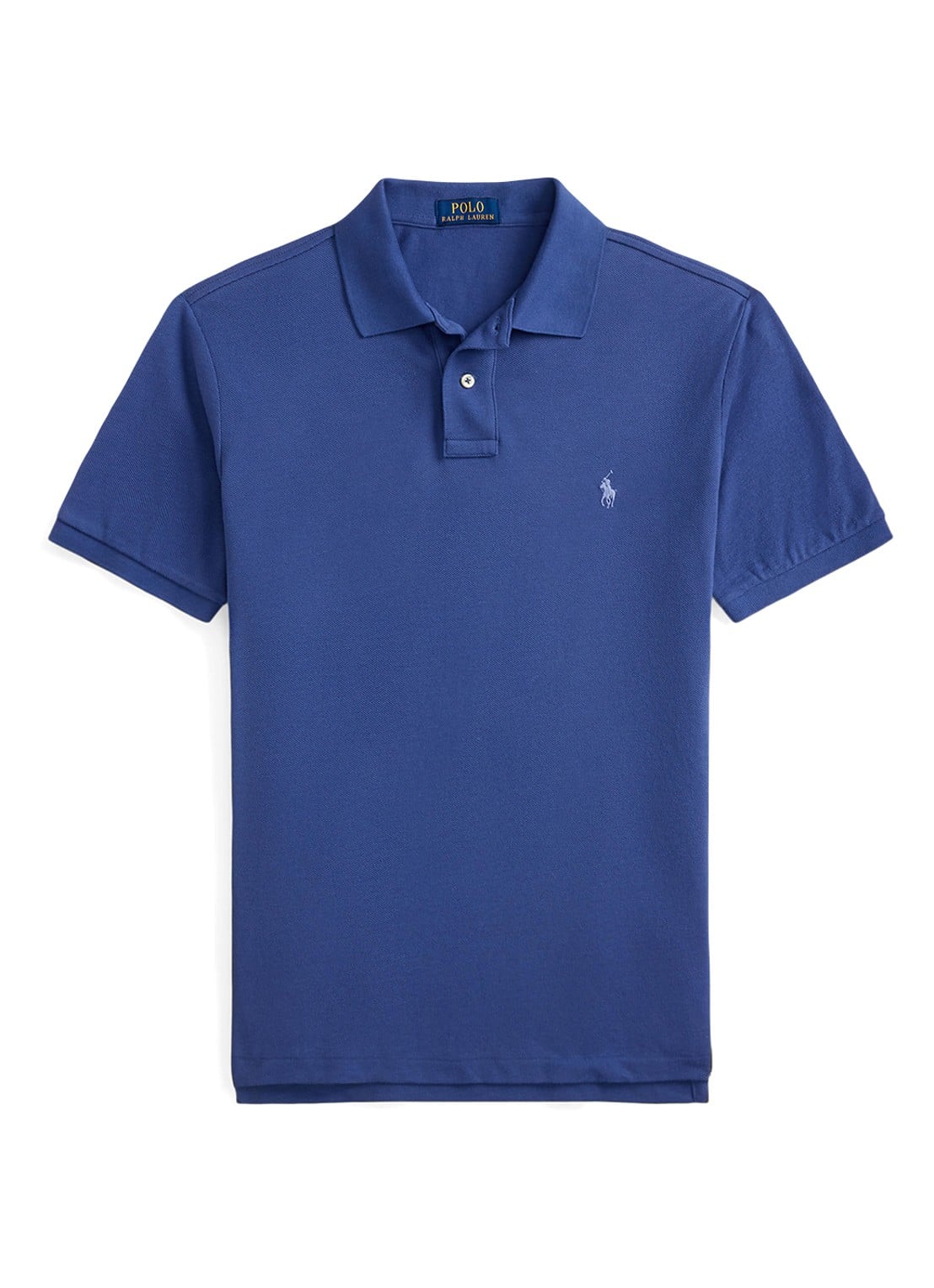 Ralph Lauren Custom slim fit polo van piqué katoen - voorkant 4 old royal/c7215-47ww