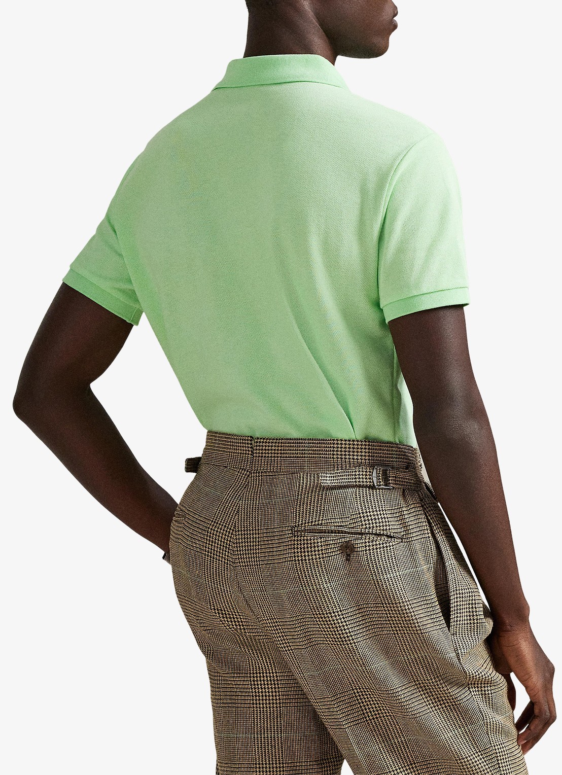 Ralph Lauren Custom slim fit polo van piqué katoen - achterkant 5 cruise lime/c2113-zyva