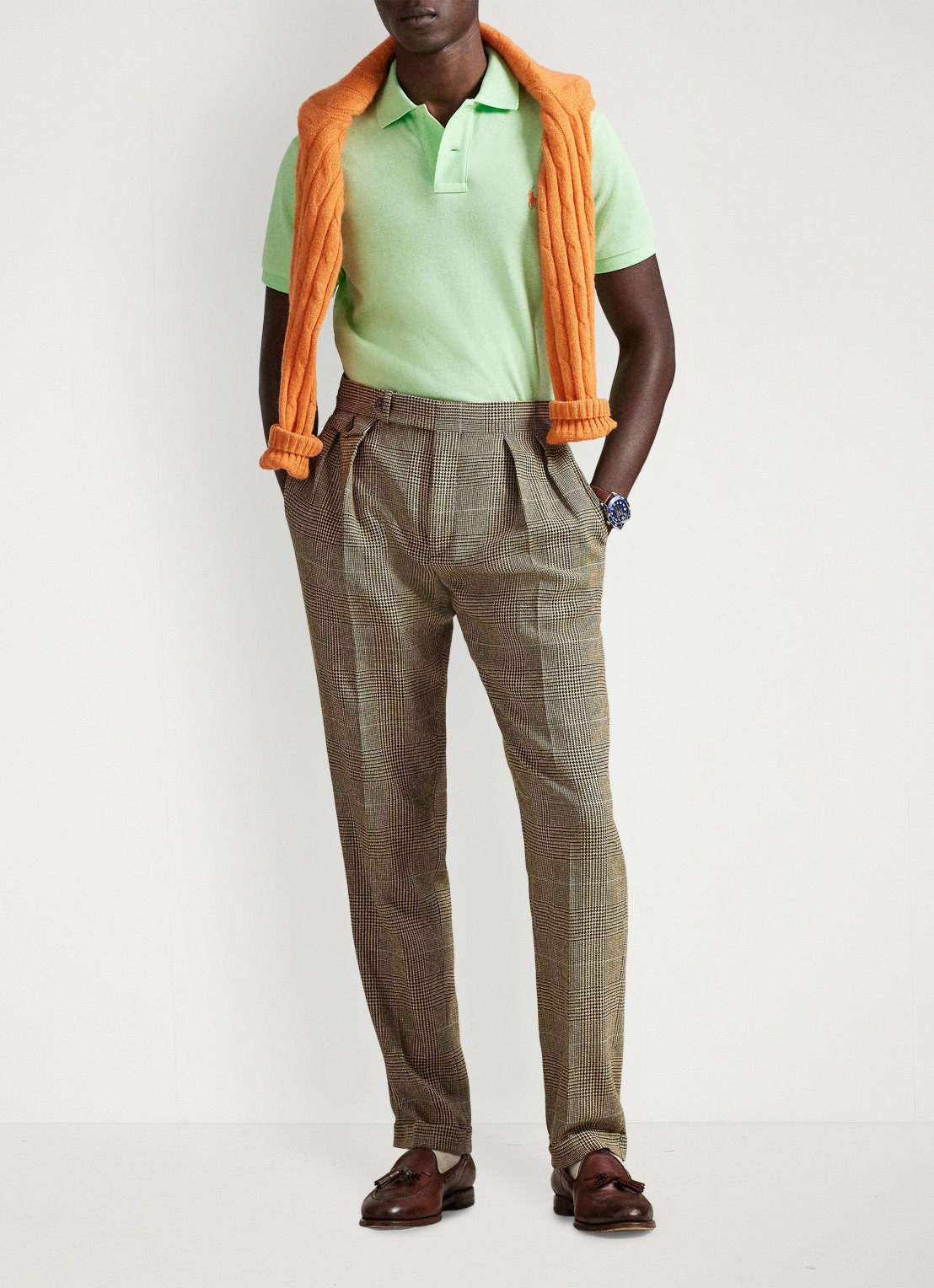 Ralph Lauren Custom slim fit polo van piqué katoen - detail cruise lime/c2113-zyva