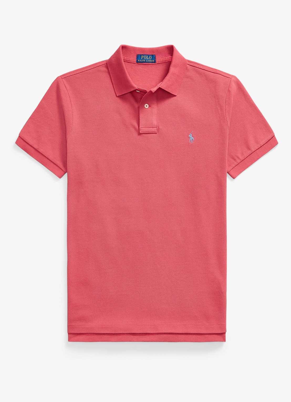Ralph Lauren Custom slim fit polo van piqué katoen - voorkant nantucket red / rood