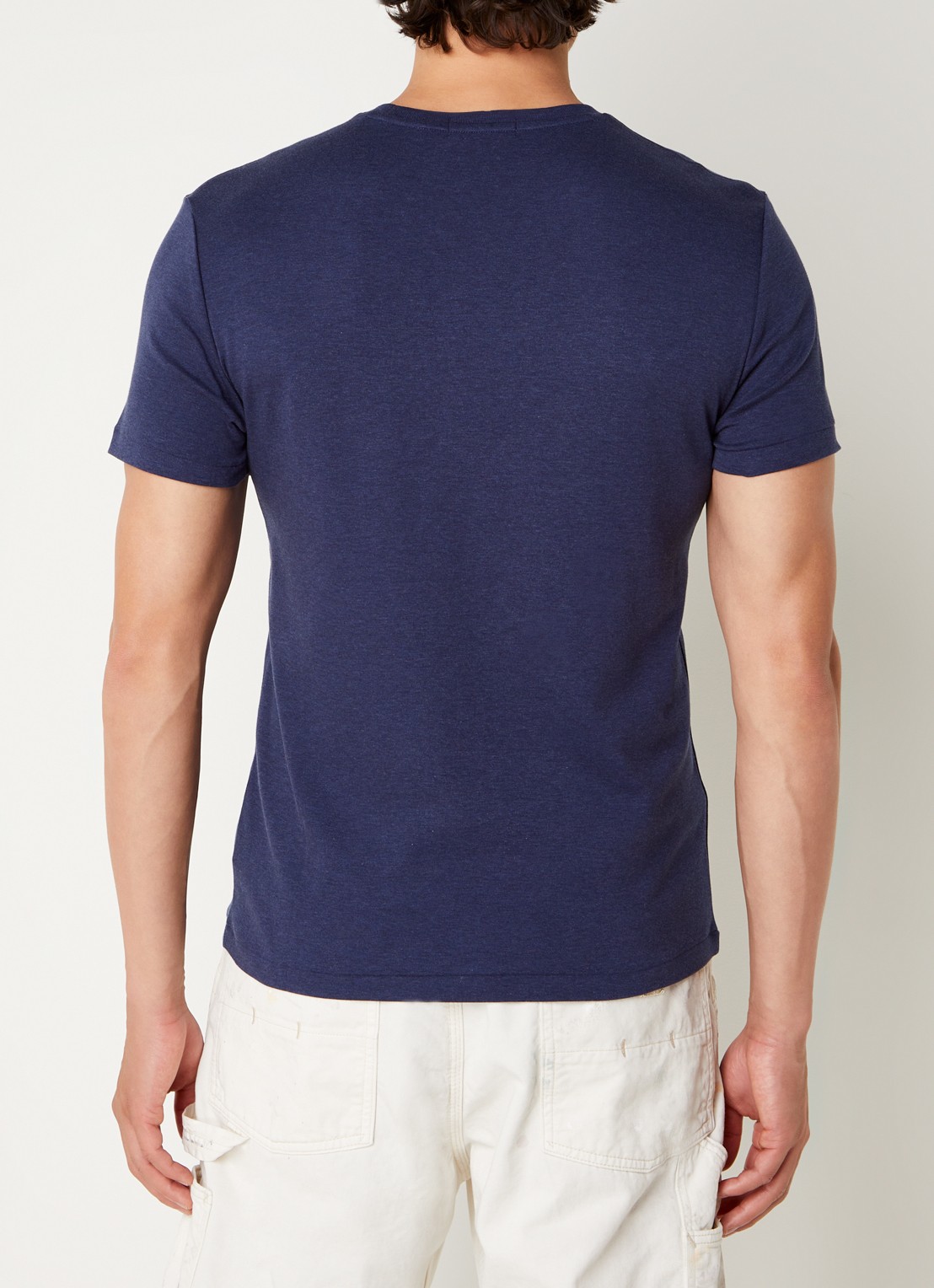 Ralph Lauren Custom slim fit T-shirt met ronde hals  - achterkant 2 rfd nvy