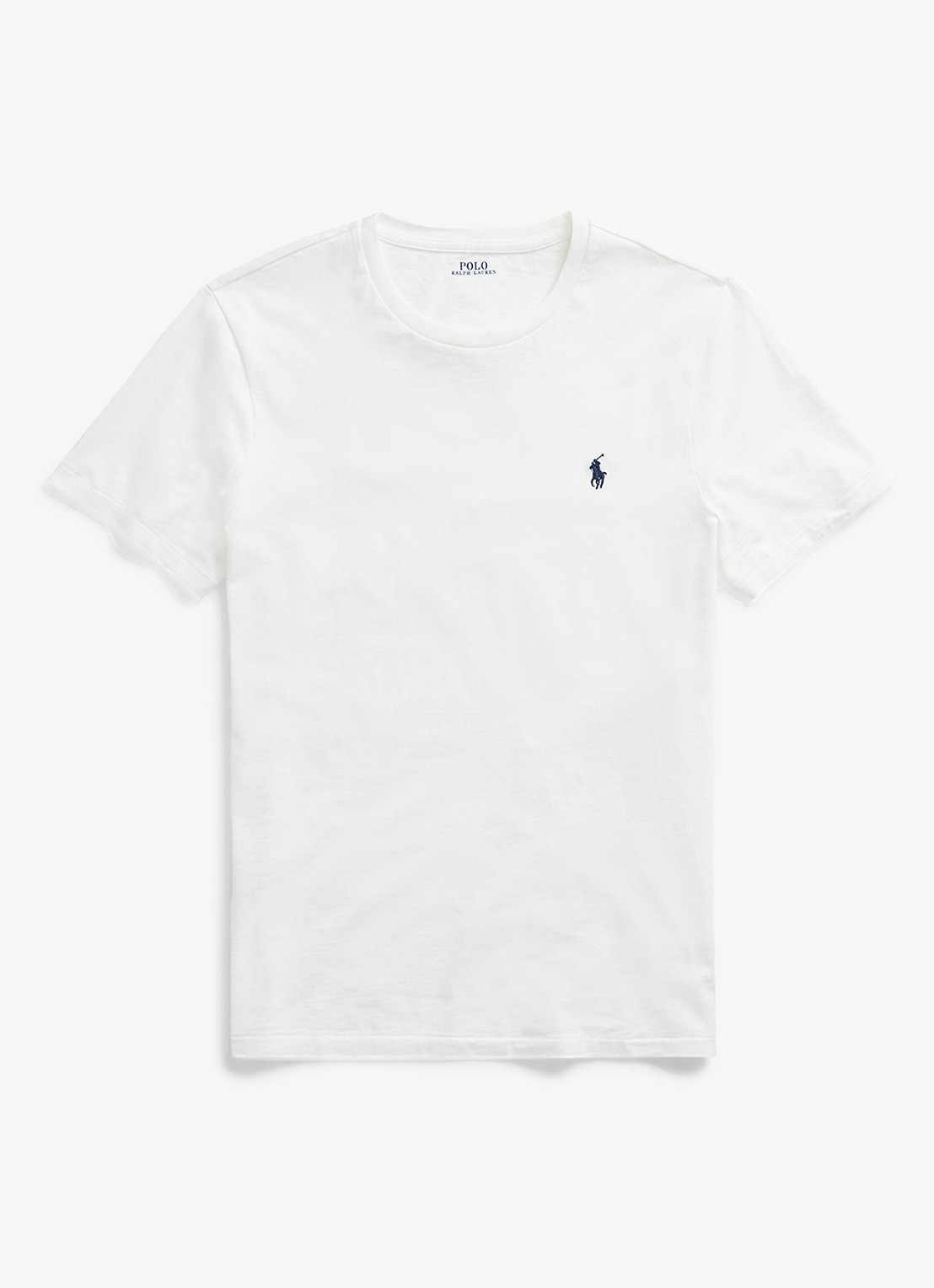 Ralph Lauren Custom slim T-shirt met ronde hals - voorkant white / wit