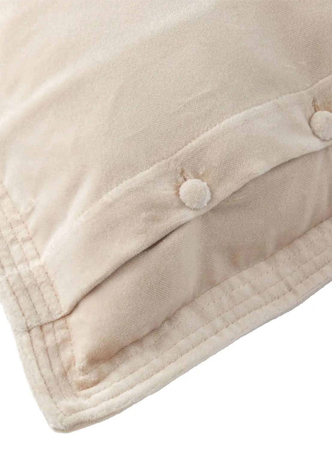 Ralph Lauren Cvelvet sierkussenhoes 50 x 50 cm - achterkant 3 creme
