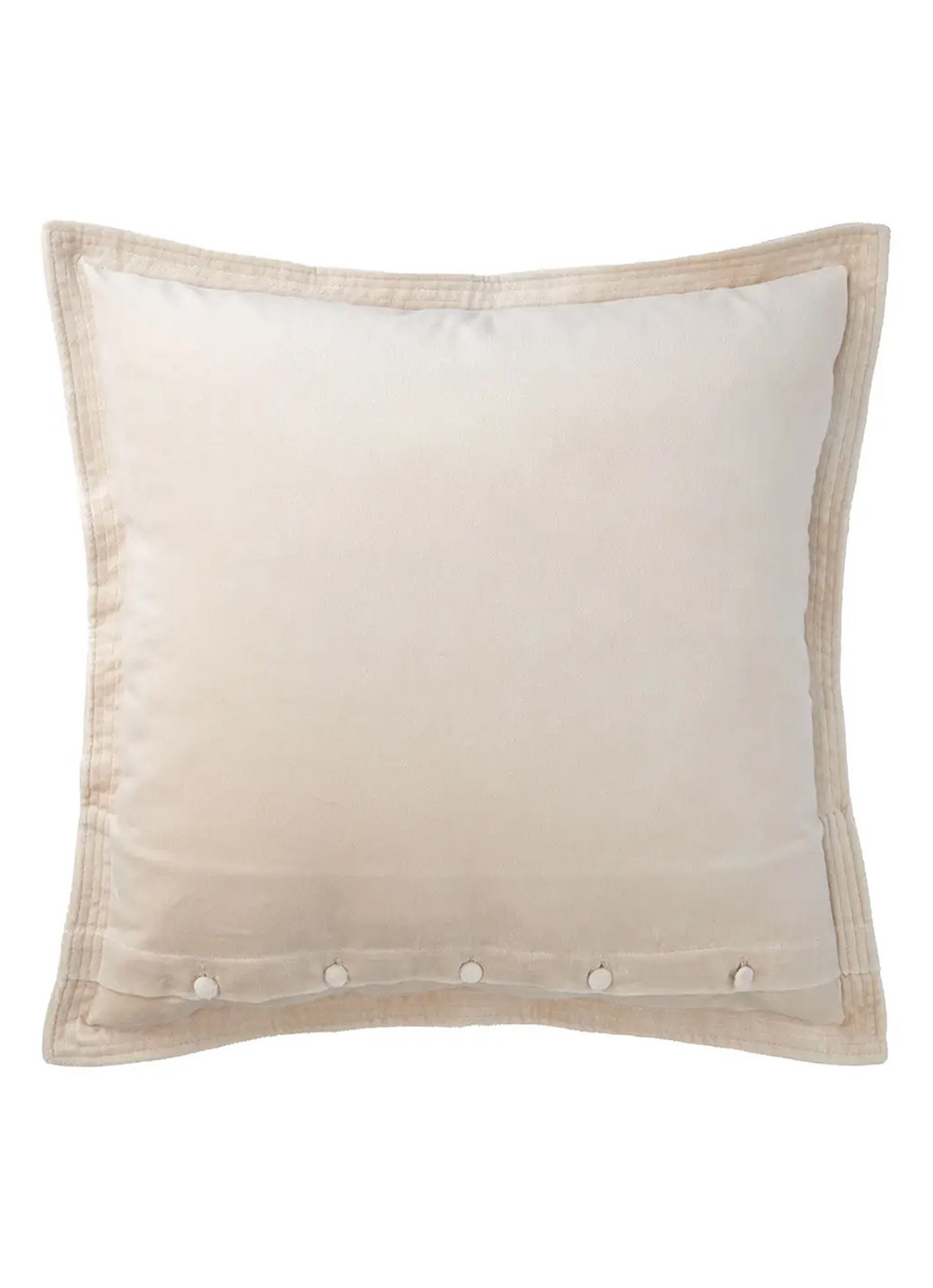 Ralph Lauren Cvelvet sierkussenhoes 50 x 50 cm - voorkant 2 creme