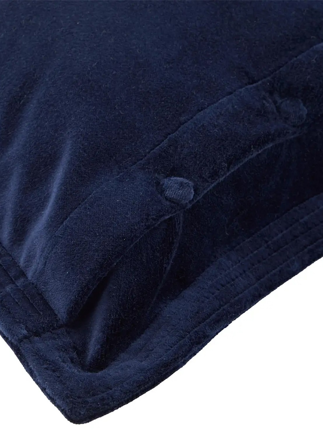 Ralph Lauren Cvelvet sierkussenhoes 50 x 50 cm - achterkant 3 donkerblauw