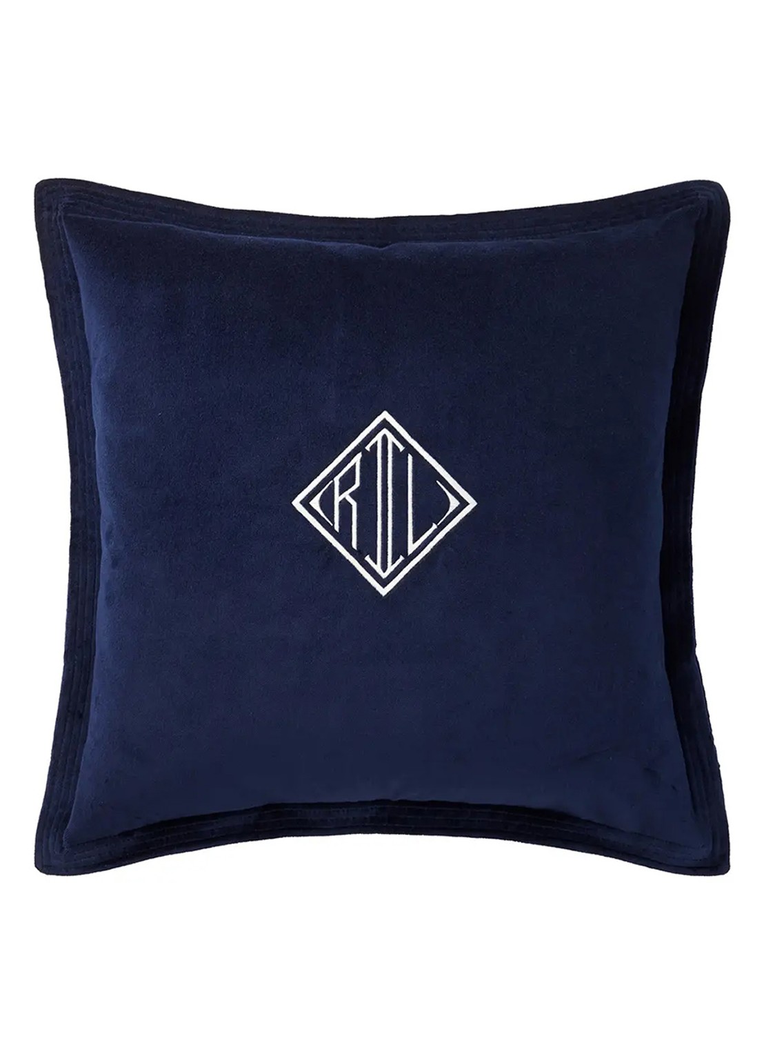 Ralph Lauren Cvelvet sierkussenhoes 50 x 50 cm - voorkant donkerblauw