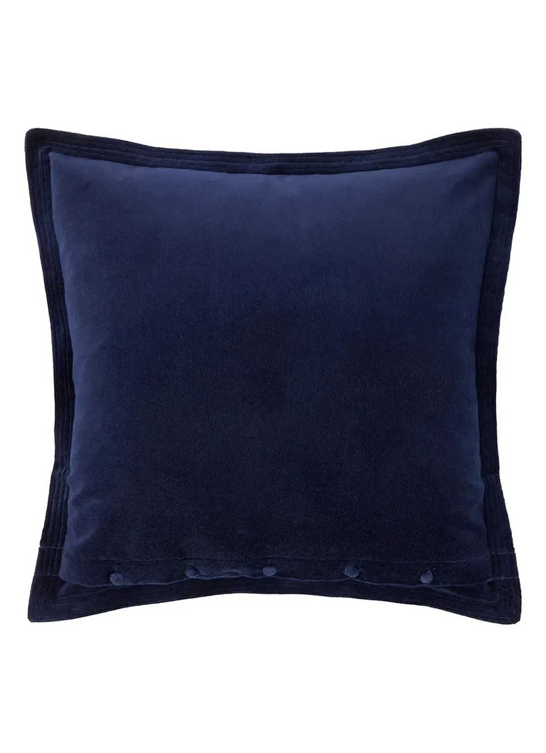 Ralph Lauren Cvelvet sierkussenhoes 50 x 50 cm - voorkant 2 donkerblauw