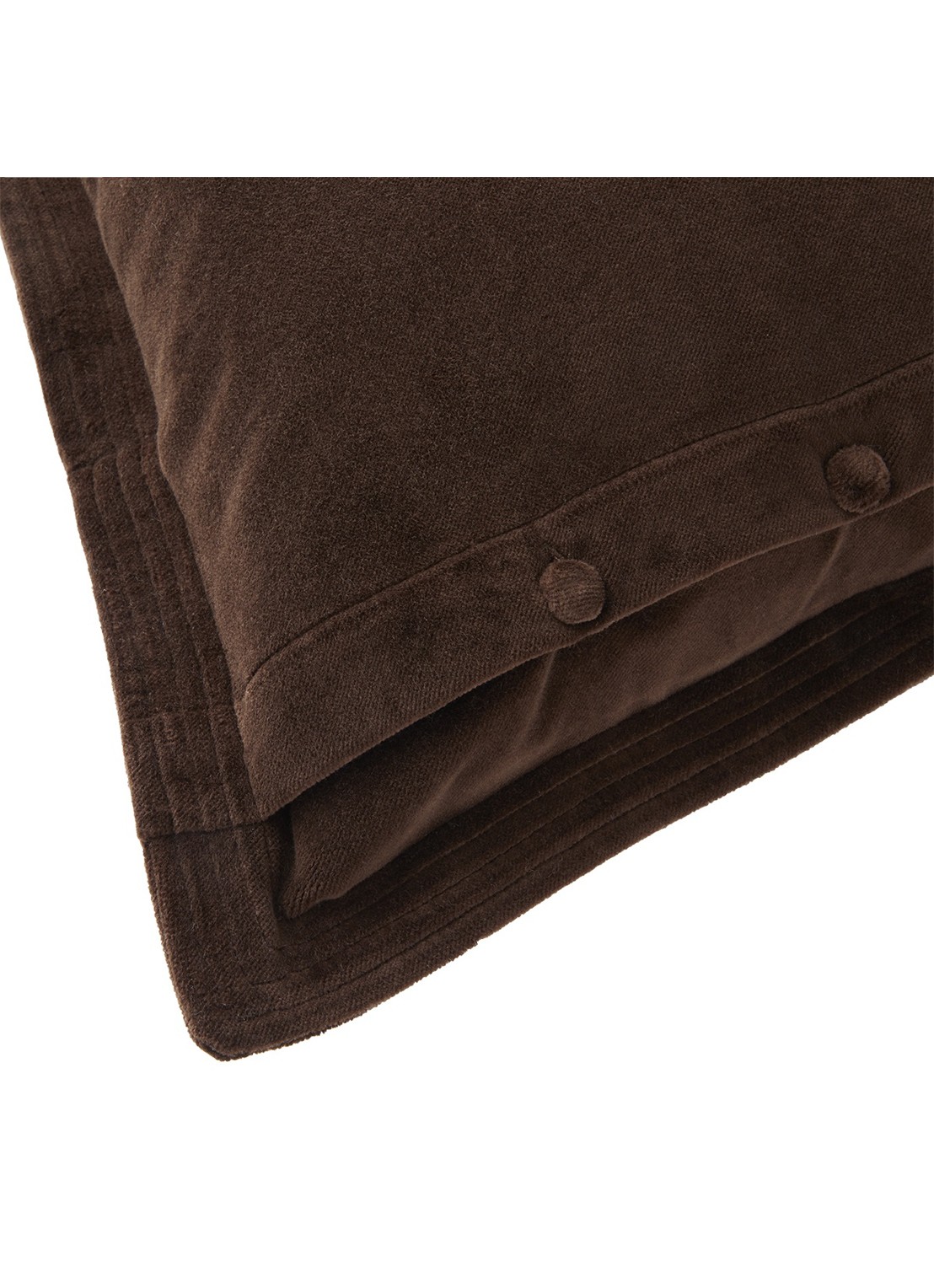 Ralph Lauren Cvelvet sierkussenhoes 50 x 50 cm - detail 3 donkerbruin