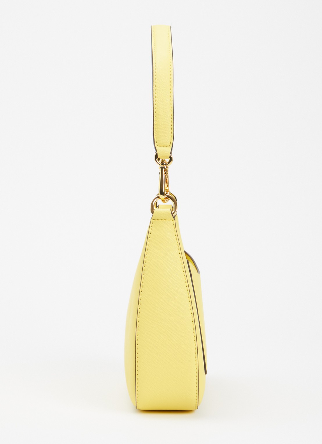 Ralph Lauren Danni M handtas van leer met afneembare schouderriem  - detail 2 geel