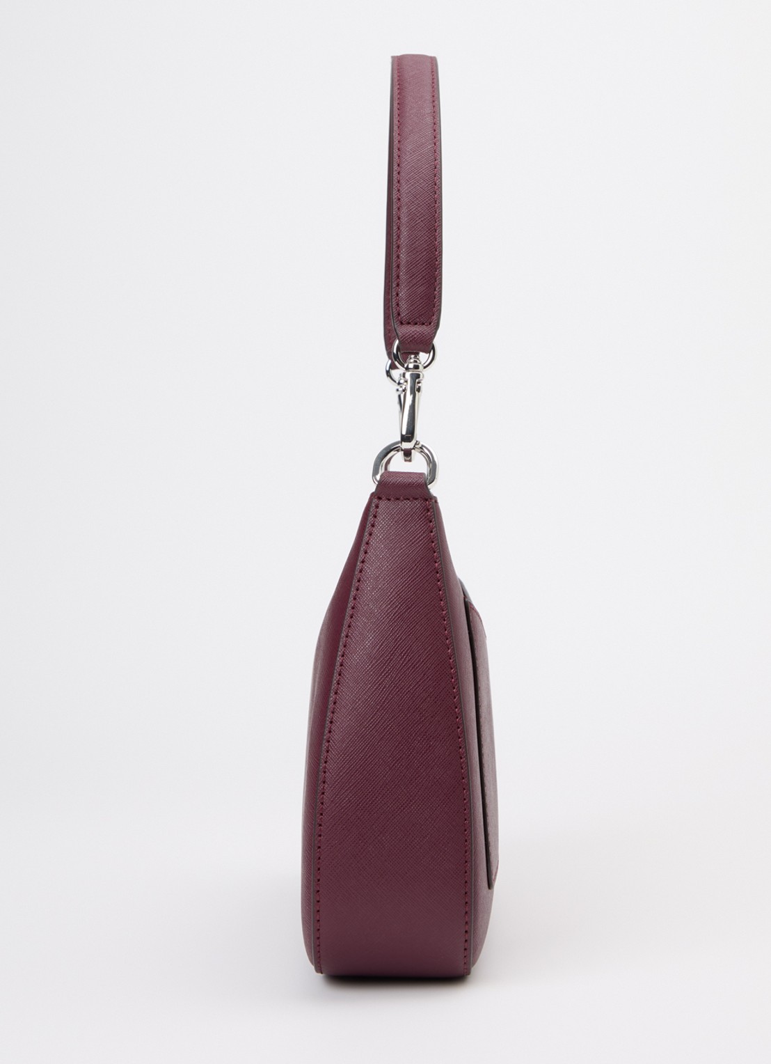 Ralph Lauren Danni Medium schoudertas van leer met afneembare schouderriem - detail 2 bordeauxrood