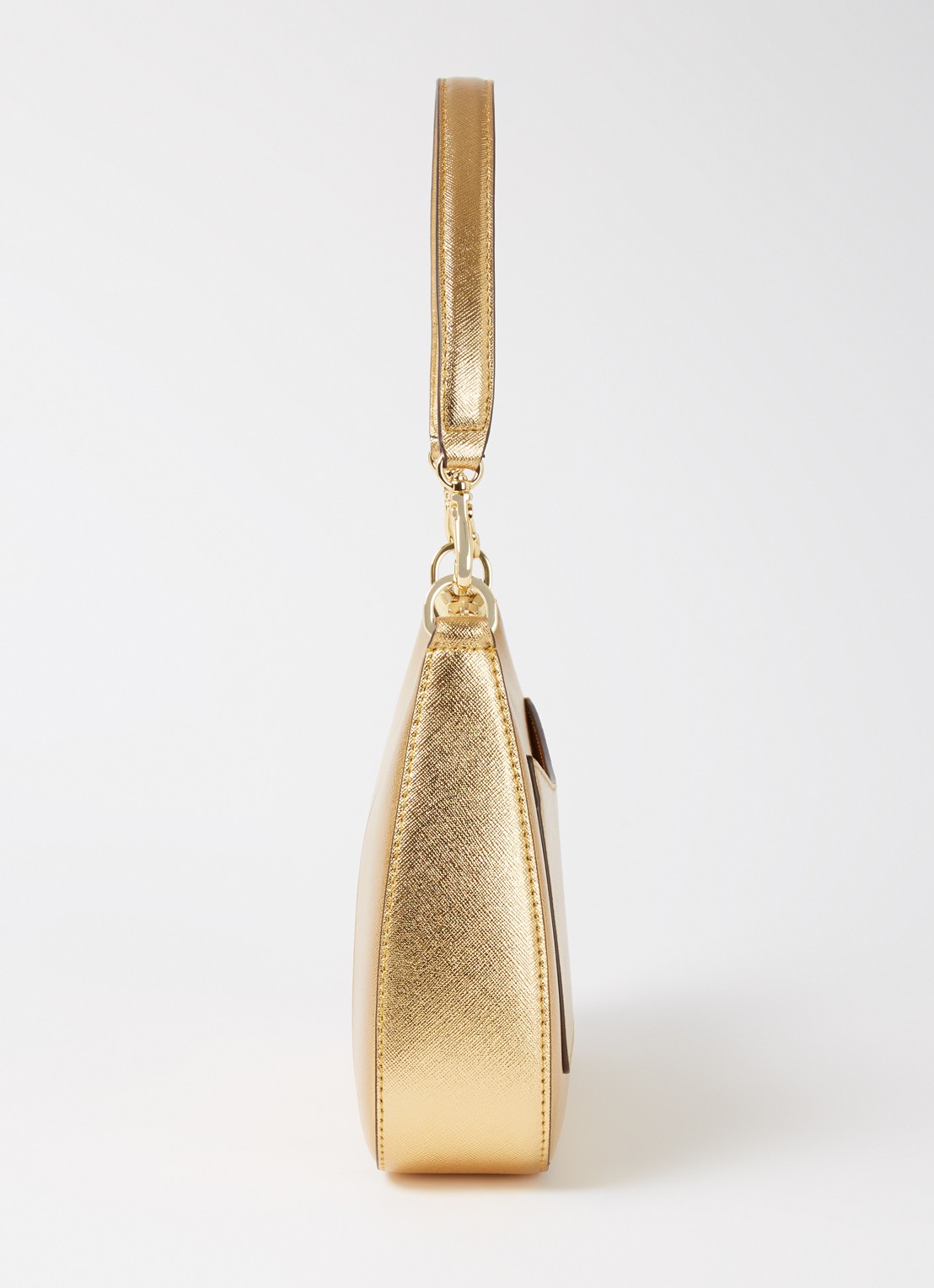 Ralph Lauren Danni schoudertas van leer - detail 4 goud