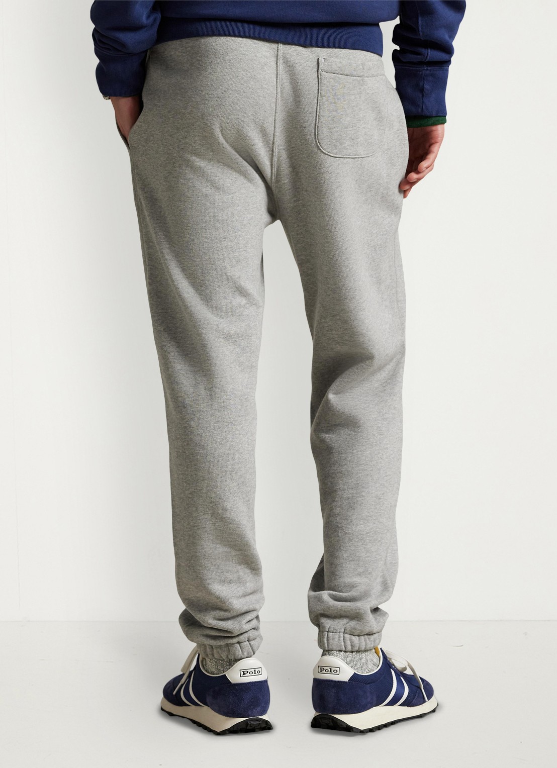 Ralph Lauren De fleece RL trainingsbroek - achterkant 3 andover heather / grijs