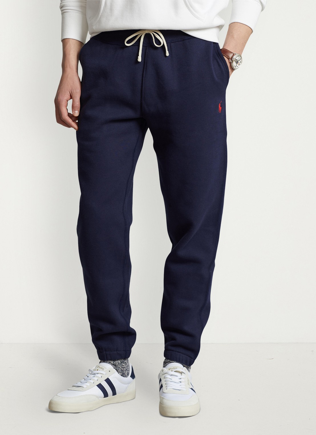 Ralph Lauren De fleece RL trainingsbroek - detail 2 cruise navy / blauw